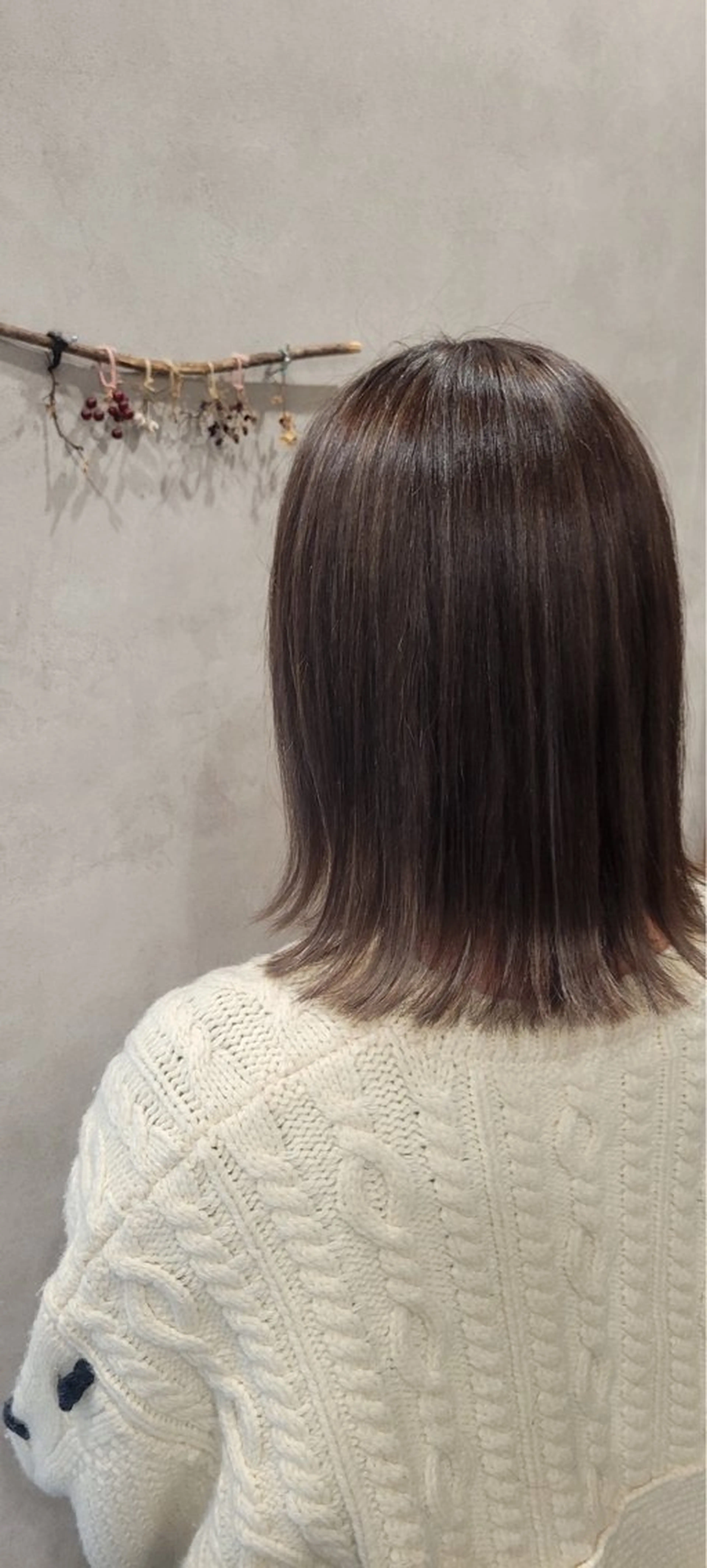 セミロング ハイライト 野咲き 美容室のマツエク・マツパデザイン