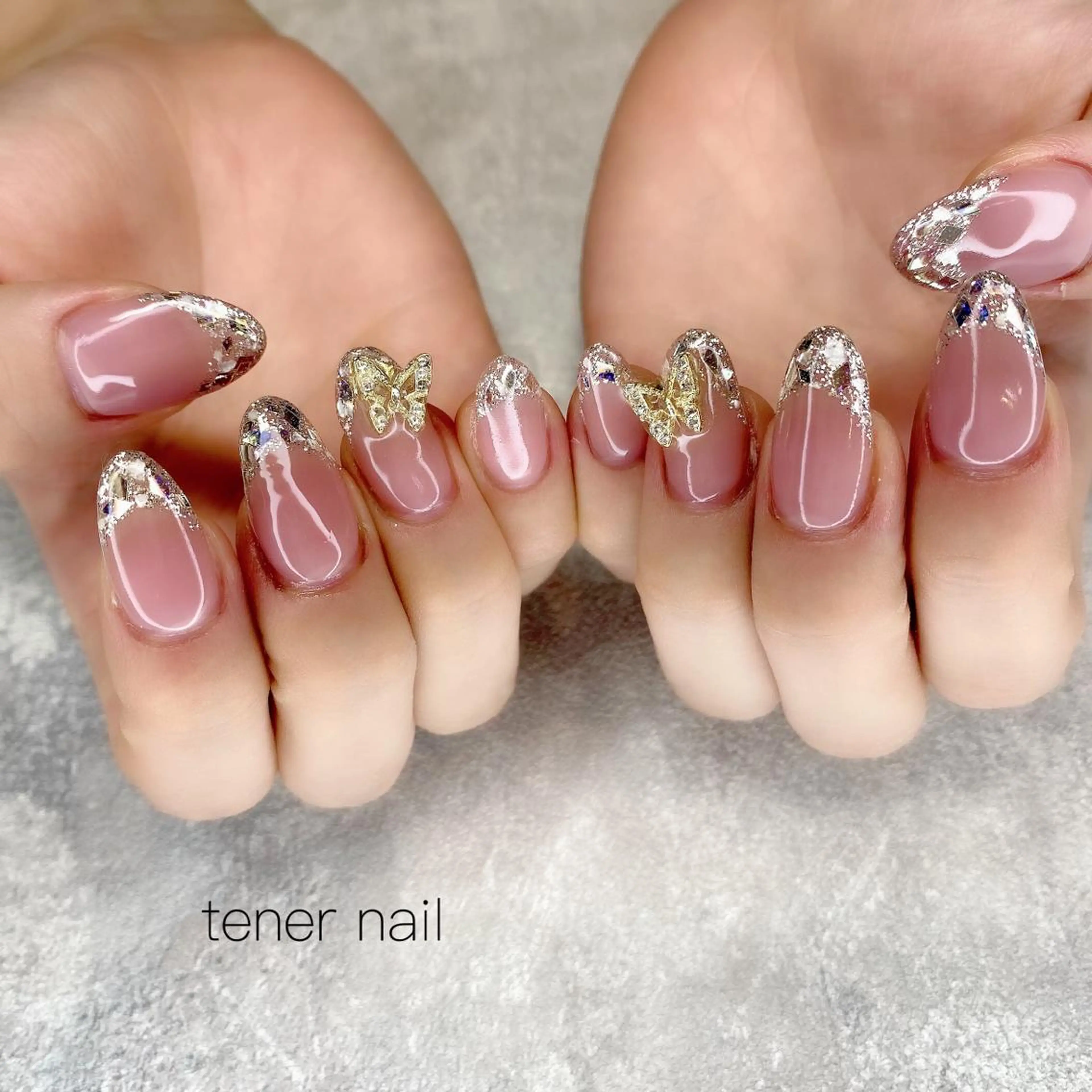 ネイル フレンチネイル ガラスフレンチ tener  nail  テネルネイル所属・テネルネイル tener nailのネイルデザイン