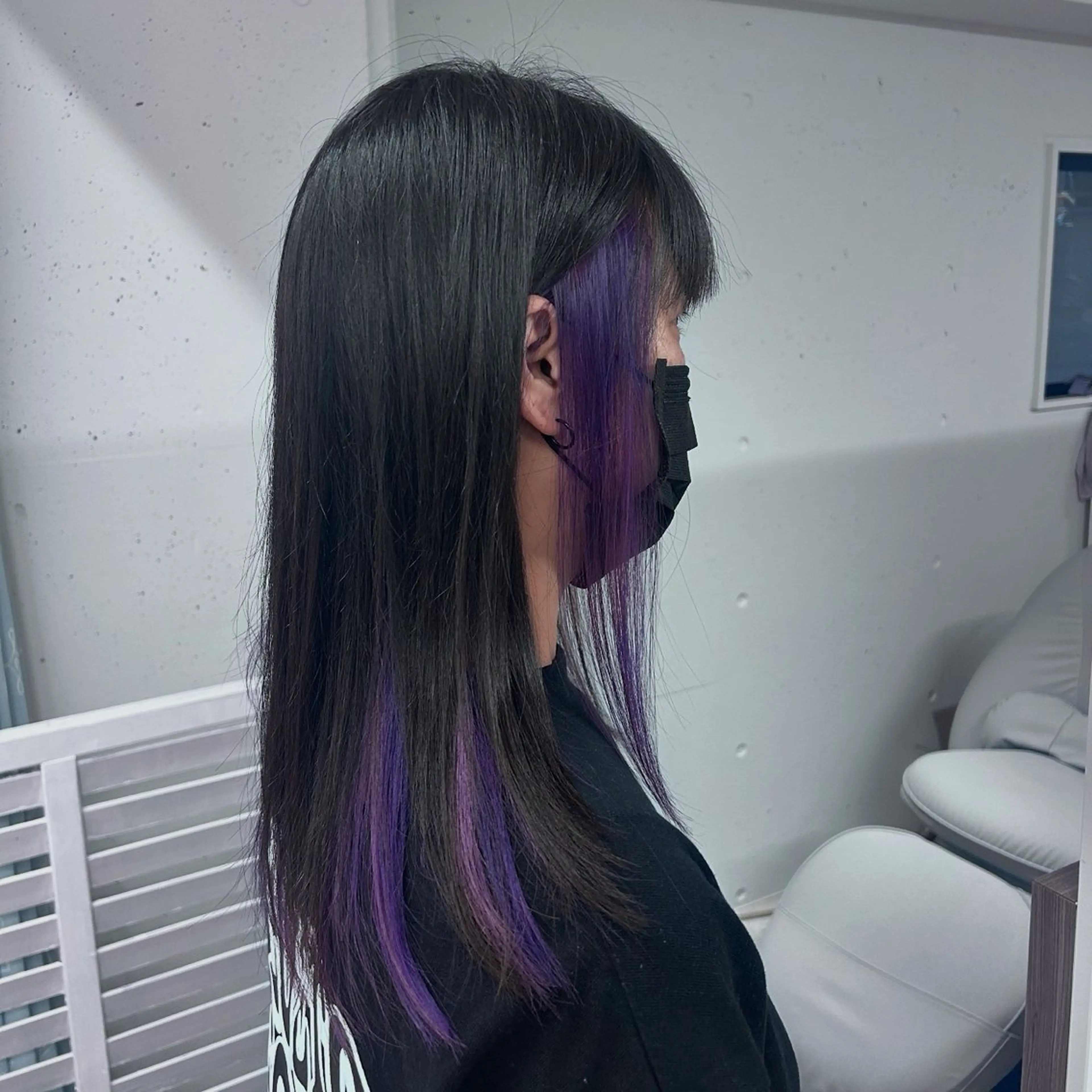 ロング カラー パープルカラー カット ヘアカラー ミルミー美容室所属・🦄💒💓齎藤 七海子🦄💒💓のマツエク・マツパデザイン