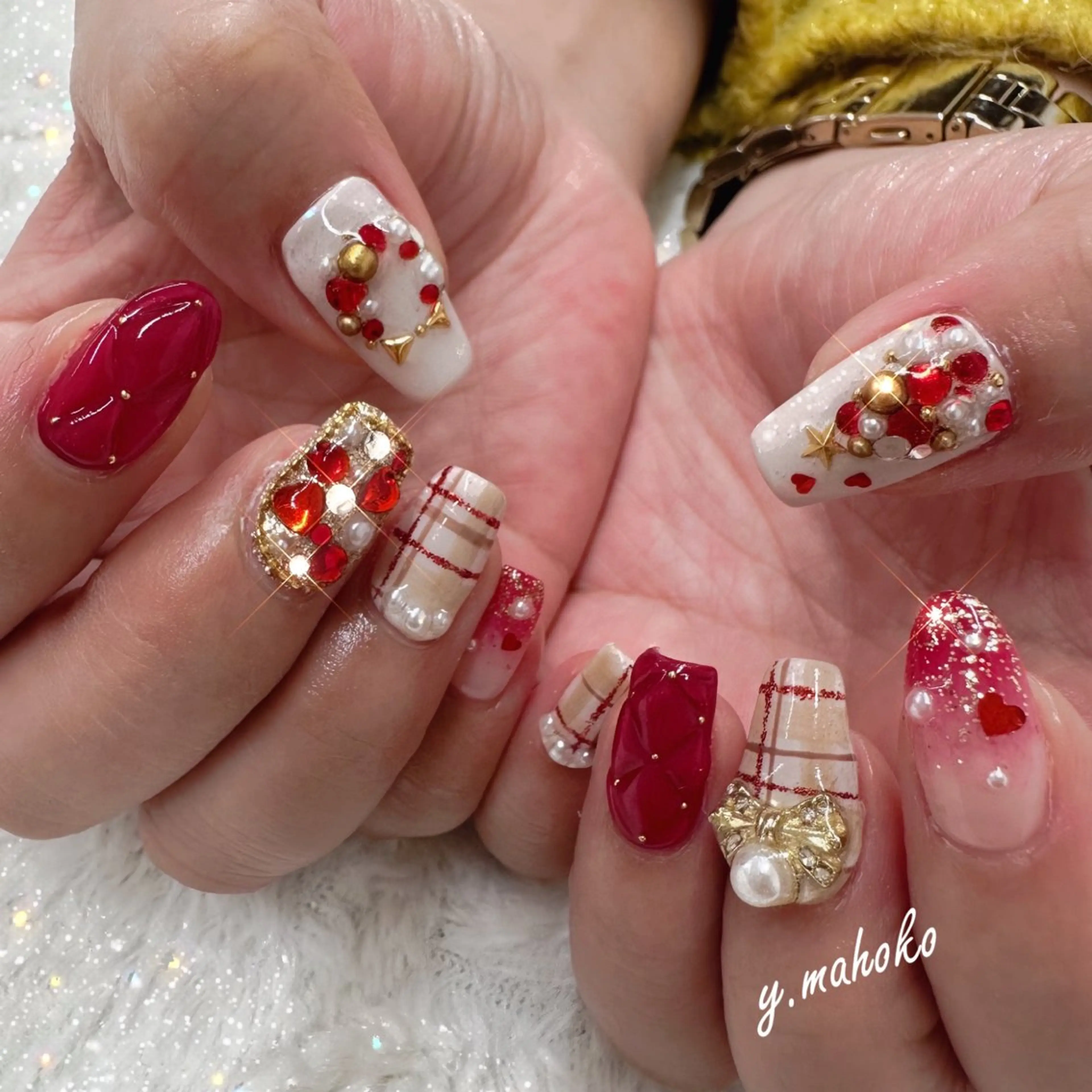 ネイル ハンドネイル She nail studio 原宿所属・パラジェル有/ スカルプ/mahoのネイルデザイン