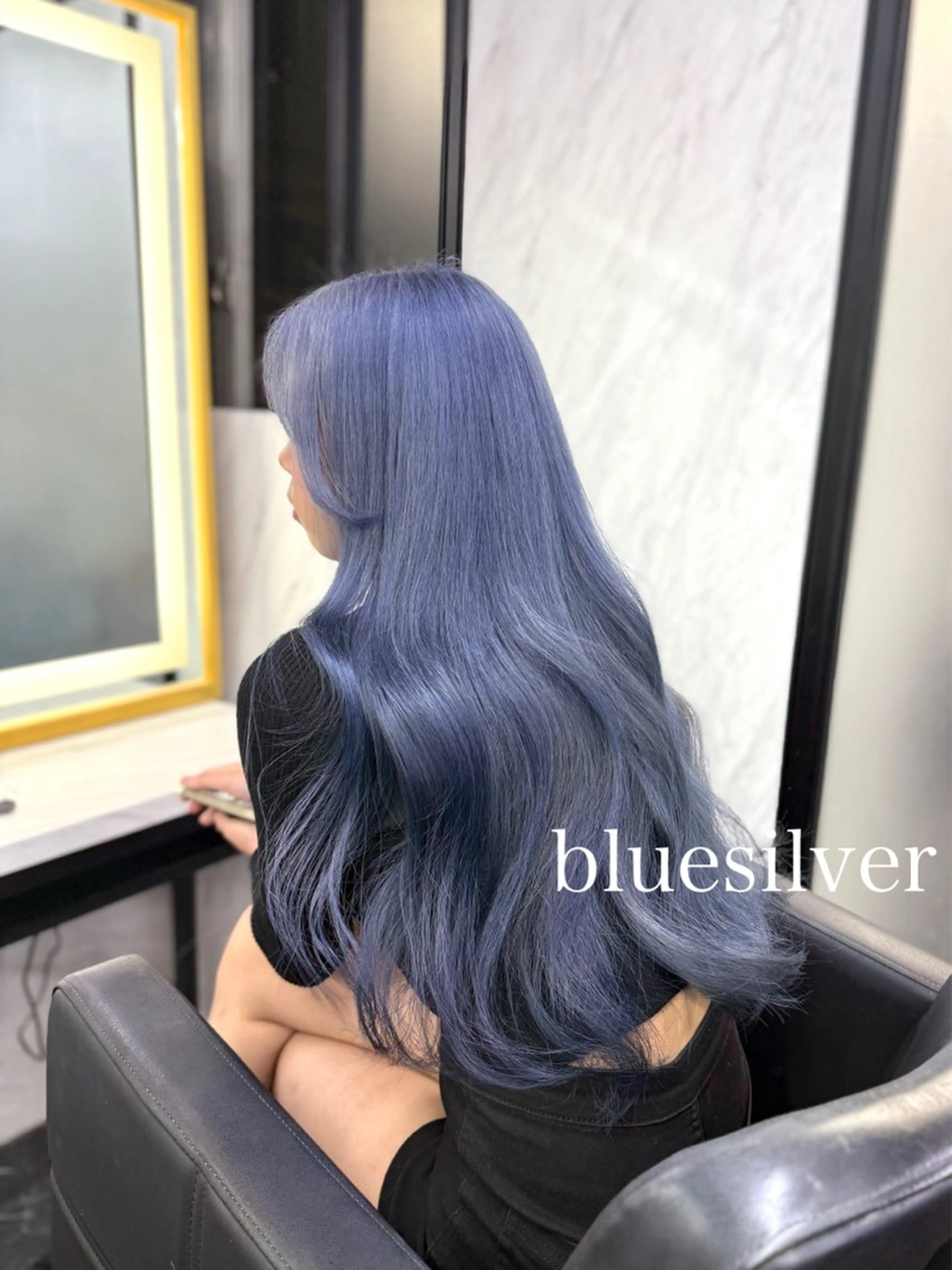 ロング カラー ブリーチ ブルーカラー 透明感カラー ハイトーンカラー シルバー カット ヘアカラー トリートメント エクステ🩵ブリーチ 韓国ヘア🩵KAEのヘアスタイル