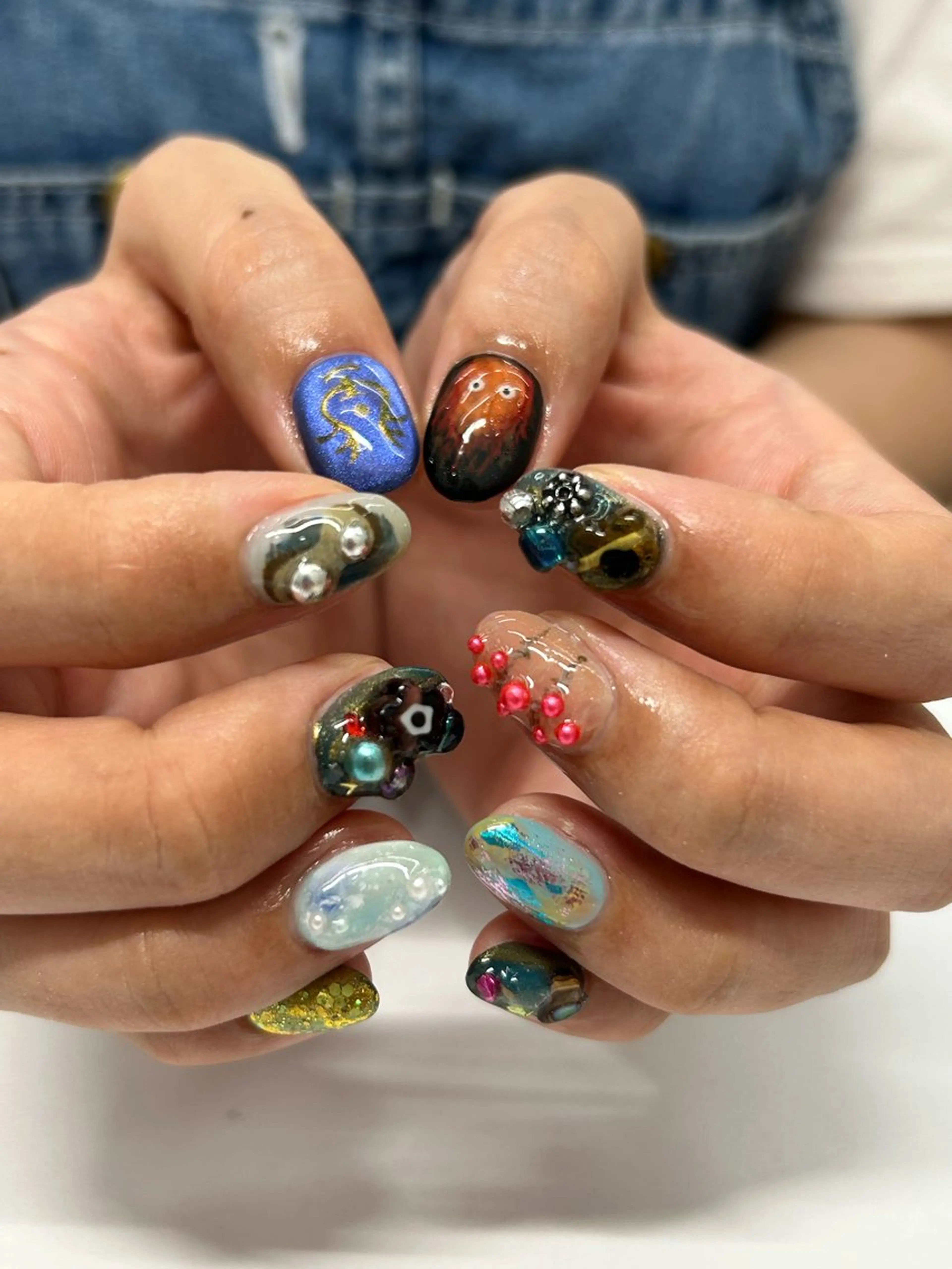 ネイル ハンドネイル プライベートネイルサロンone nail所属・one nail 【カラフル/個性派】のネイルデザイン