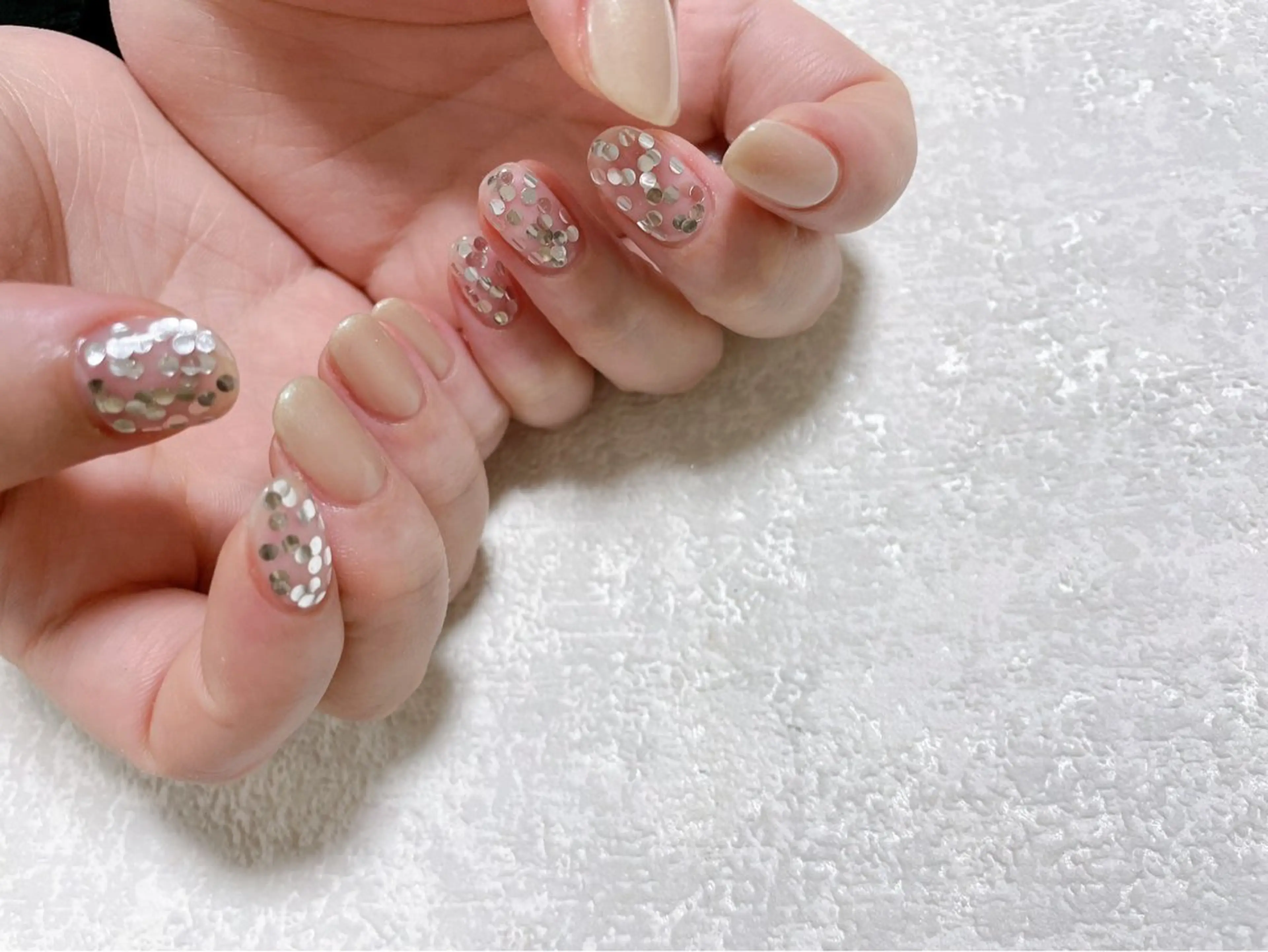 ネイル ジェルネイル ホログラムネイル メンズネイル ワンカラーネイル パラジェル kiki nail たまプラーザのネイルデザイン