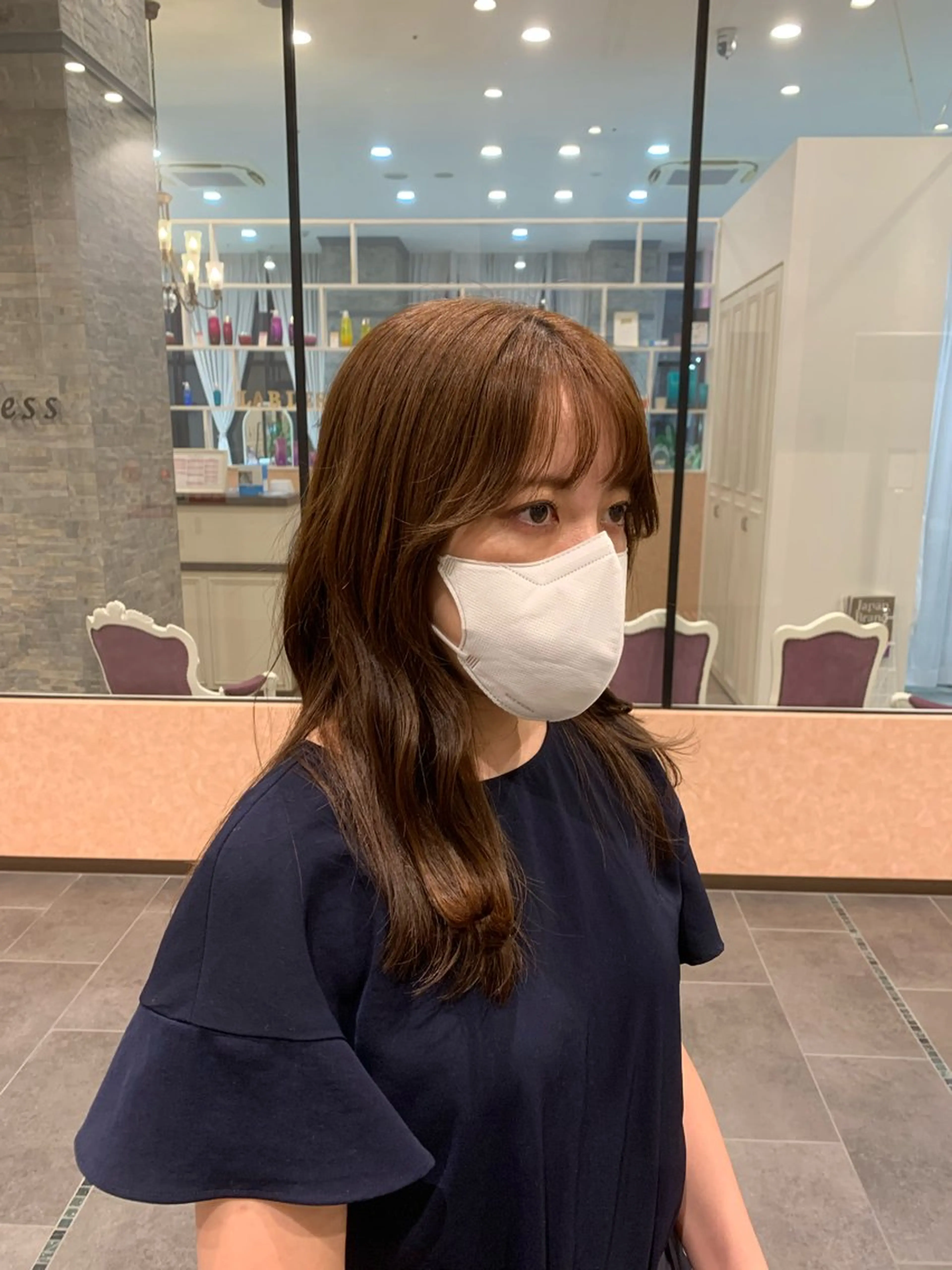 ミディアム 梅田美容室　山本 歩夢のヘアスタイル