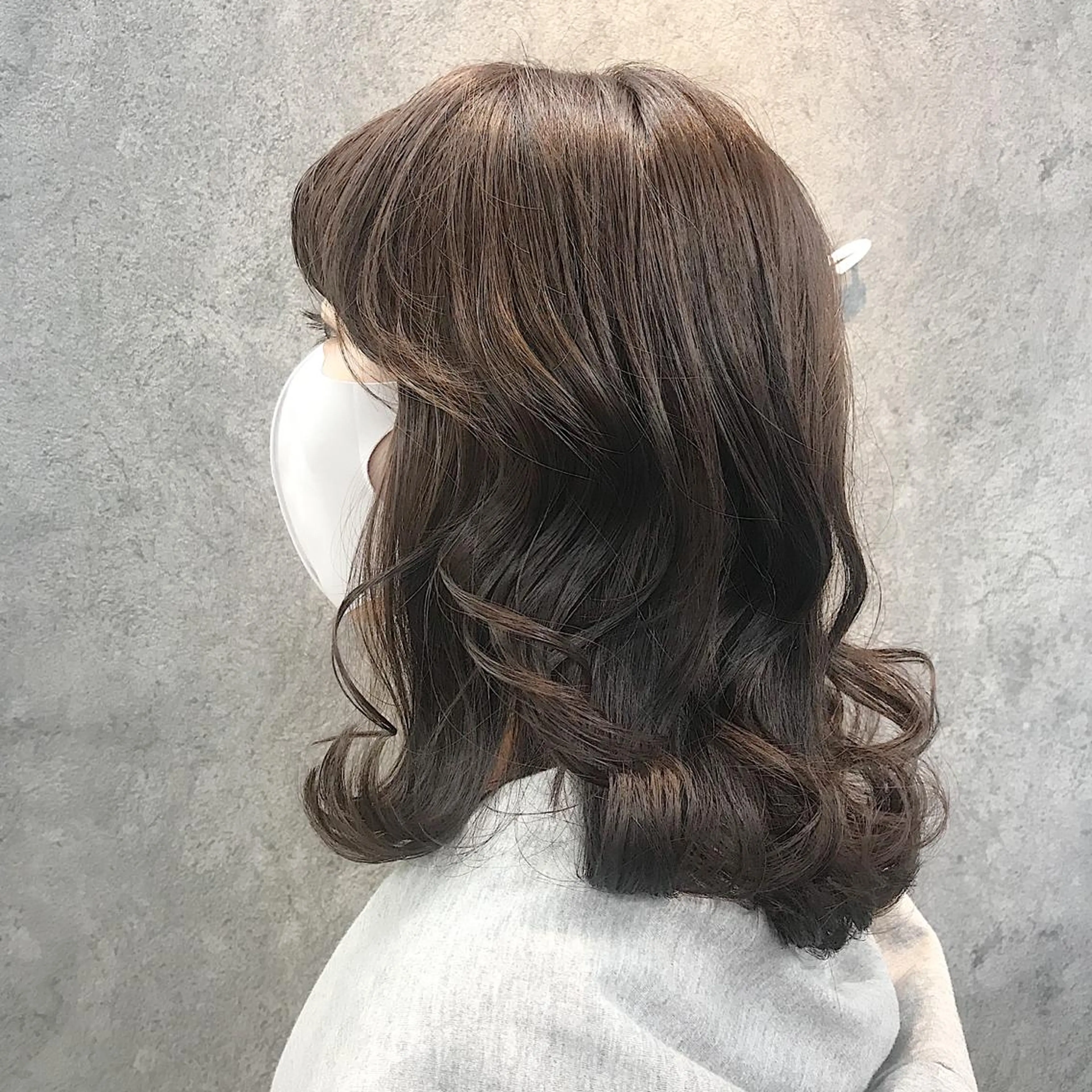 ミディアム オルチャンヘア カット ヘアカラー トリートメント 所渉/韓国レイヤー /ウルフカットのヘアスタイル