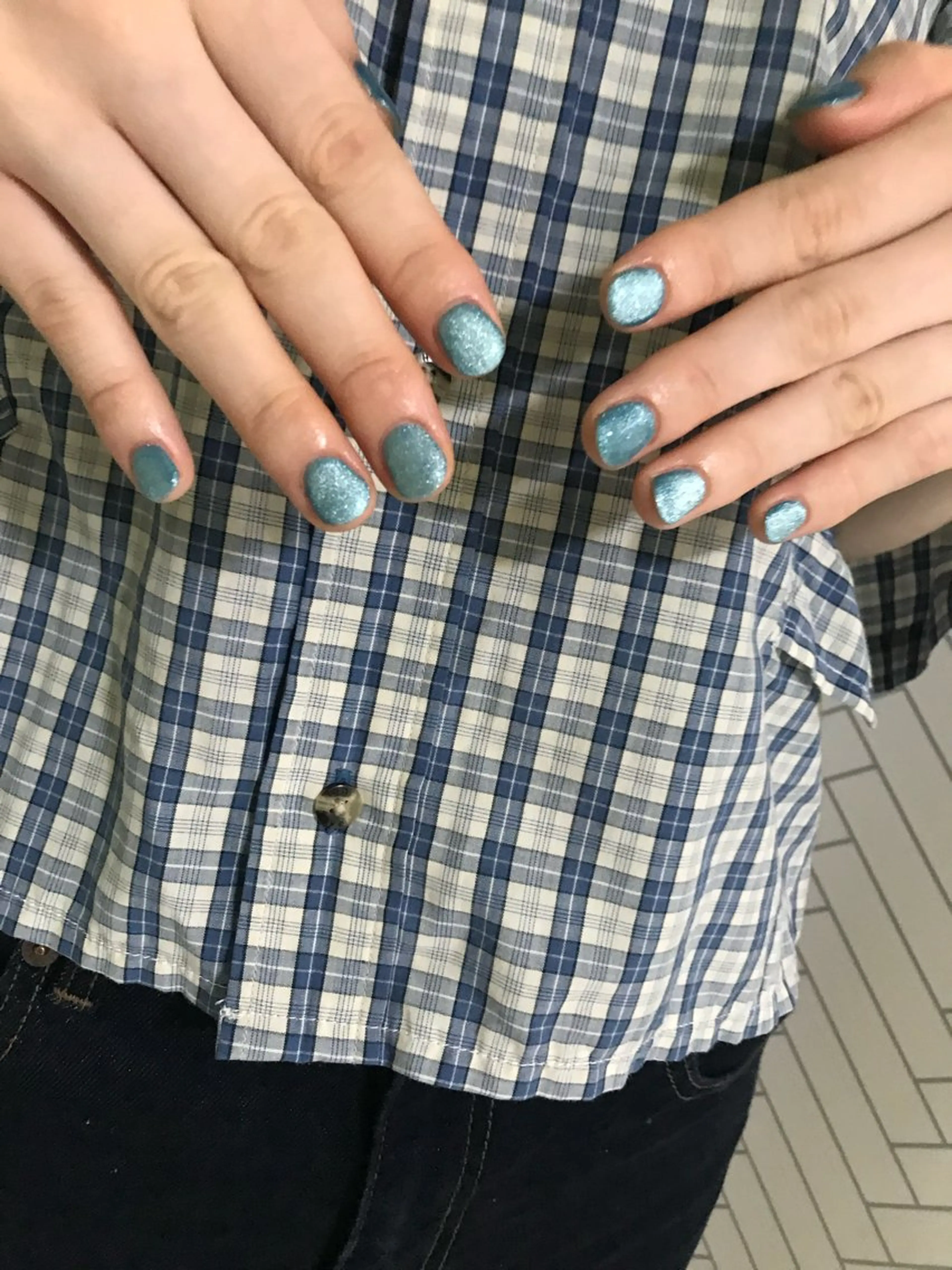 ネイル ハンドネイル Shis_🦄shi 韓国風キラキラネイルのネイルデザイン