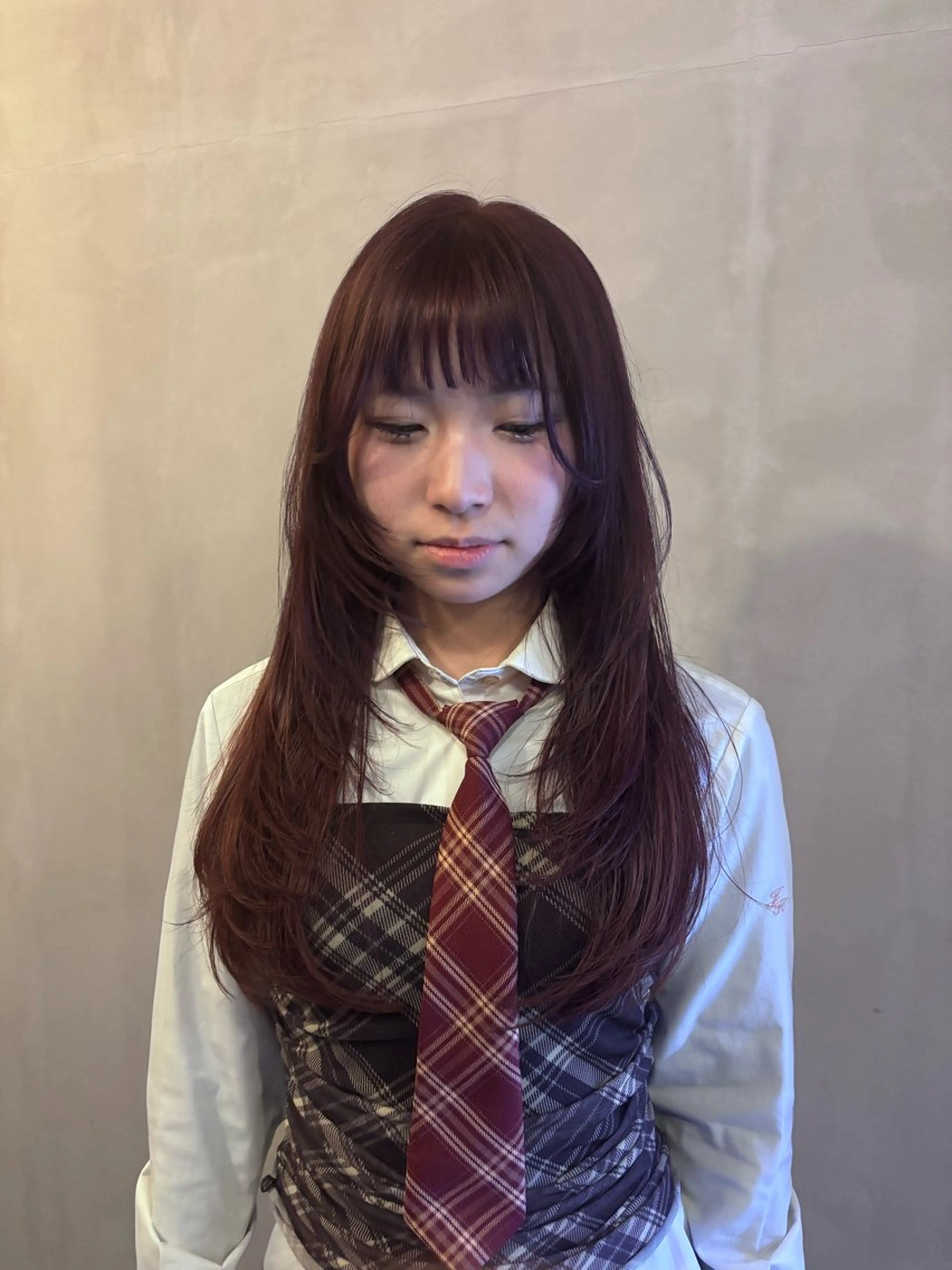 セミロング レイヤーカット カット ヘアカラー hair salon en.所属・竹田 佳奈のヘアスタイル