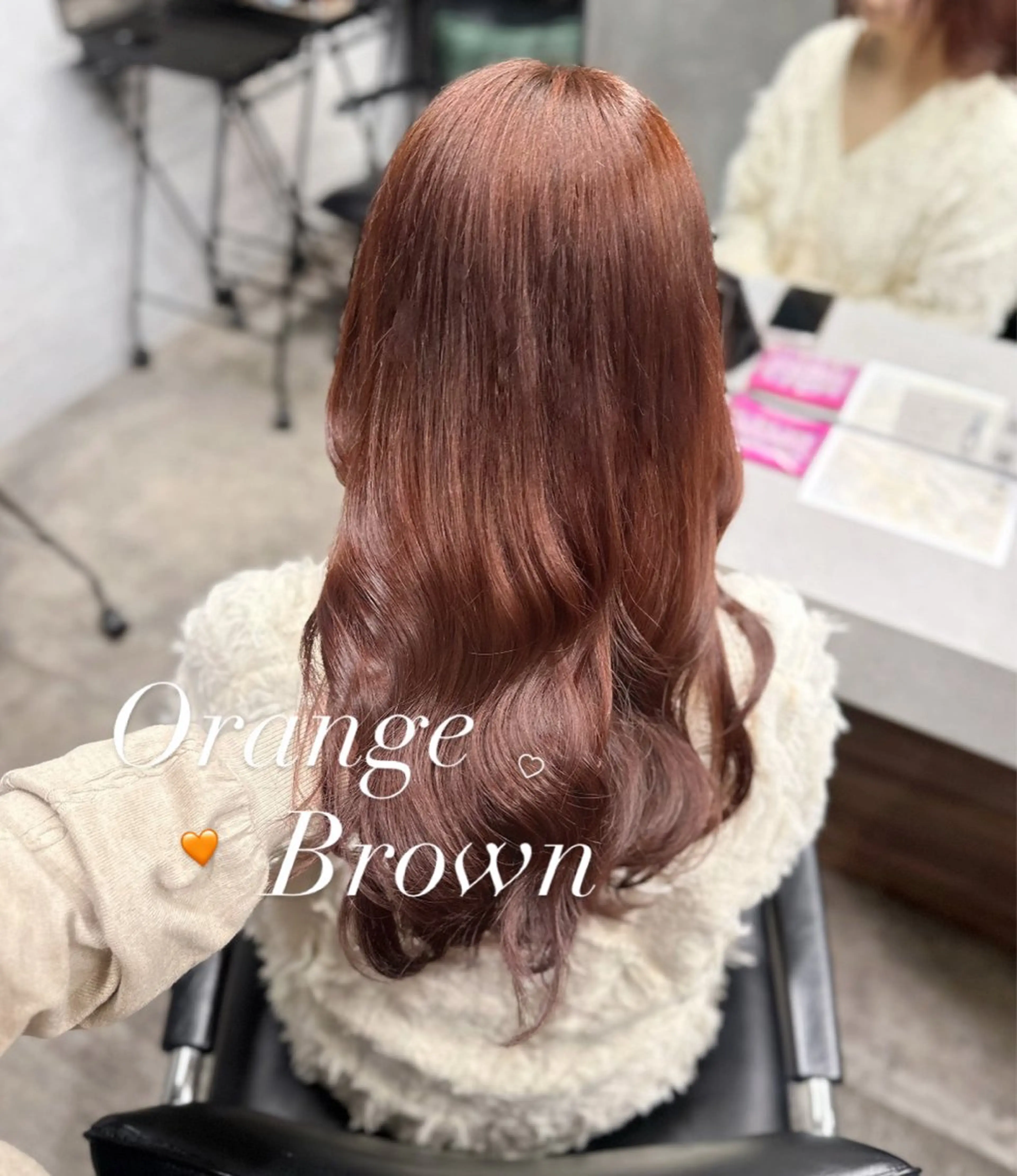 カラー ブラウンカラー オレンジ オレンジブラウン ii+U【アイユー銀座】所属・ミウ🎀 GINZAのヘアスタイル