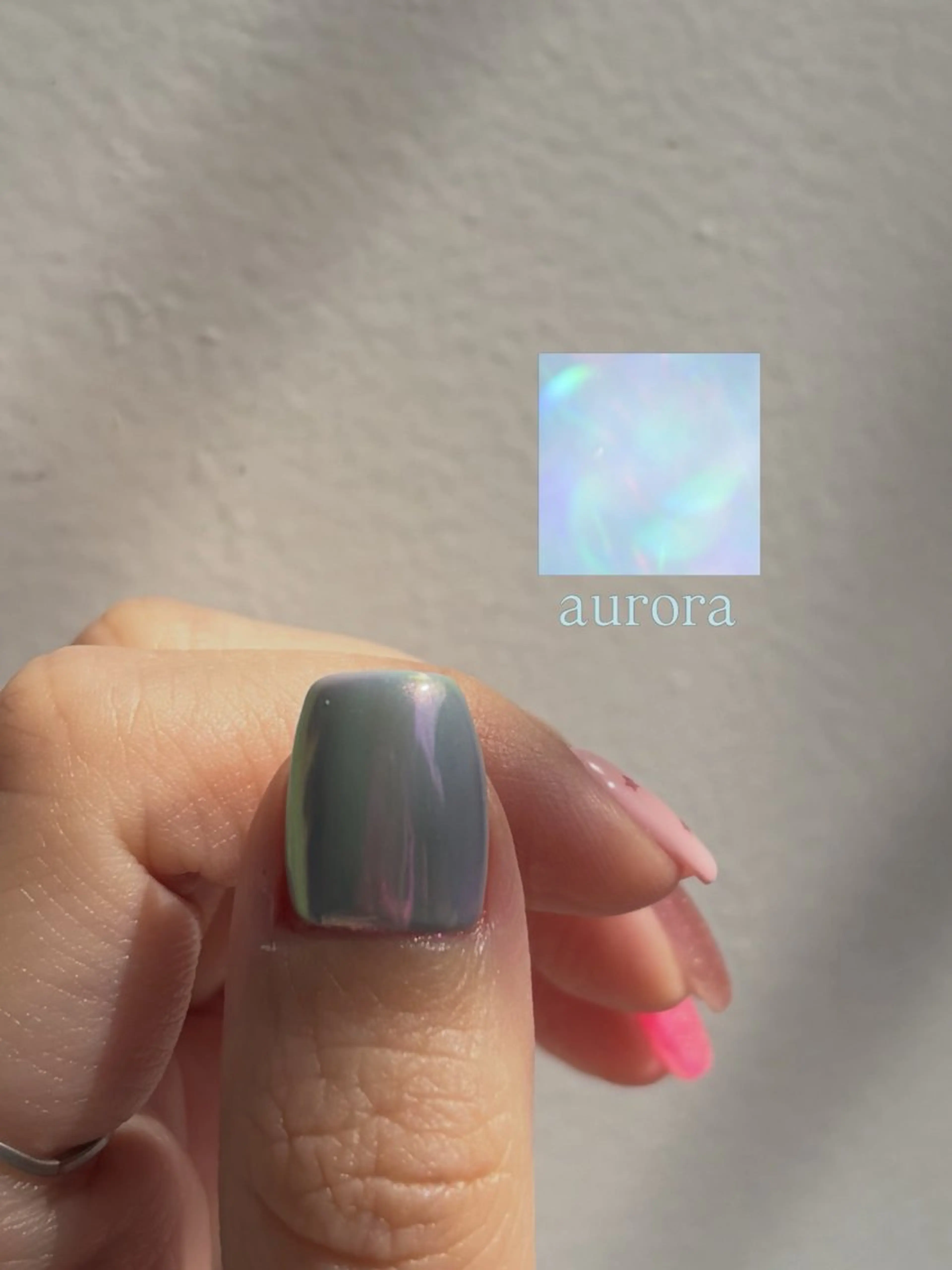 ネイル オーロラネイル ピンク 🌼大西洋子 laughl🌼のネイルデザイン