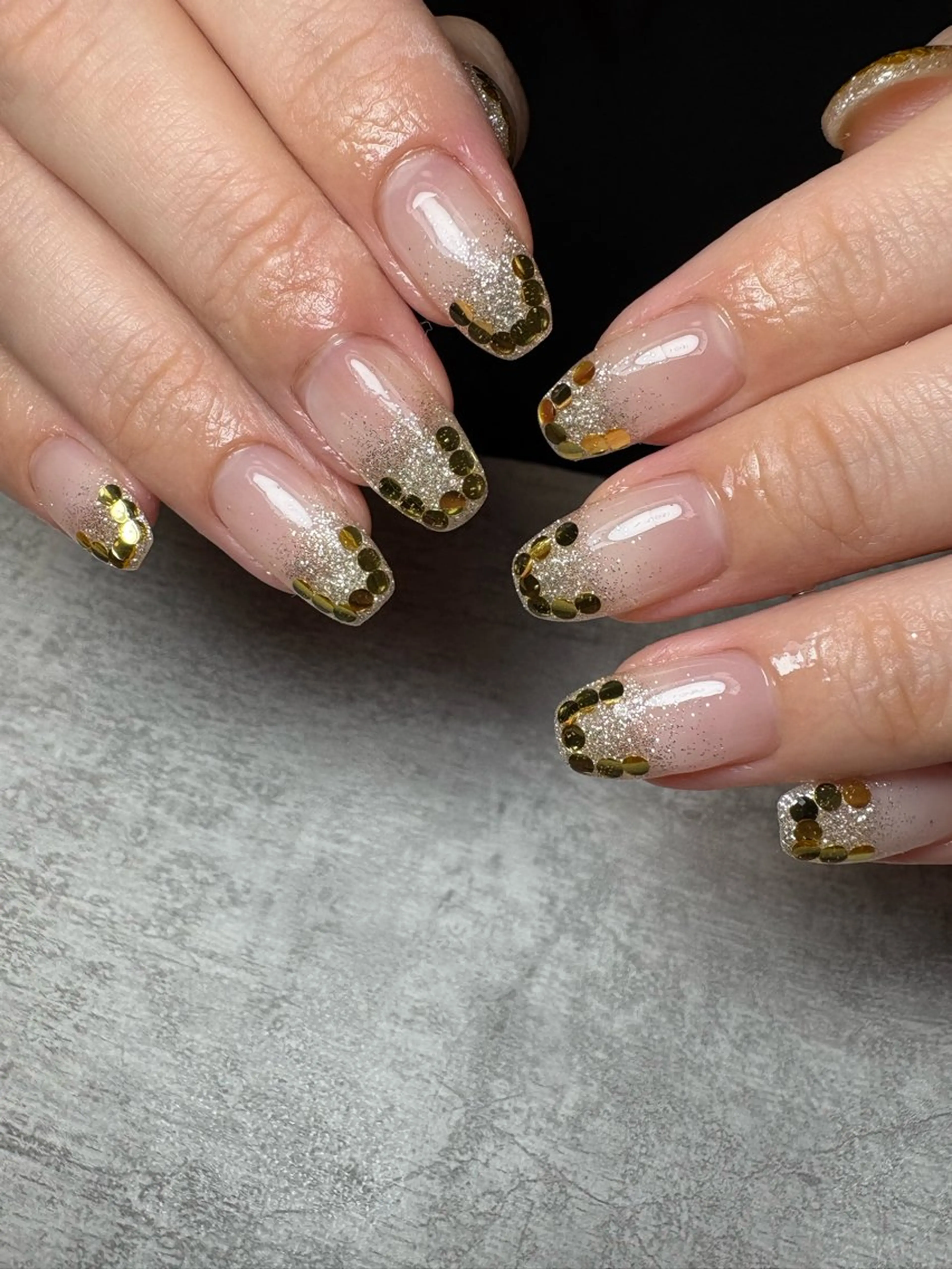 ネイル アートネイル グラデーション ラメ(グリッター) ラメグラデーション 持ち込み BEAUTY GARDEN 【nail salon unseul】所属・nana .のネイルデザイン