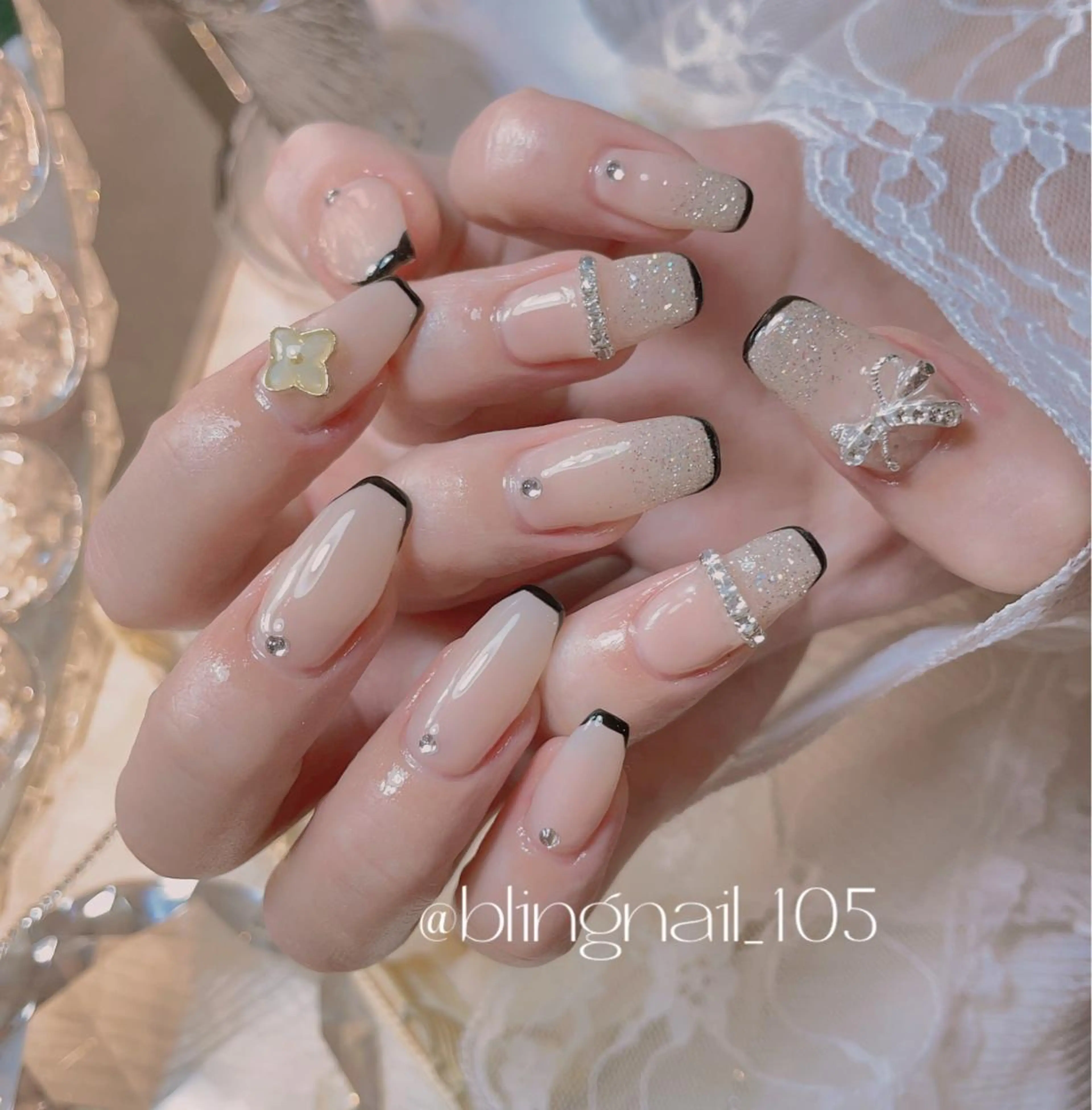 ネイル 23時まで❤︎韓国、 ワンホンネイルのネイルデザイン