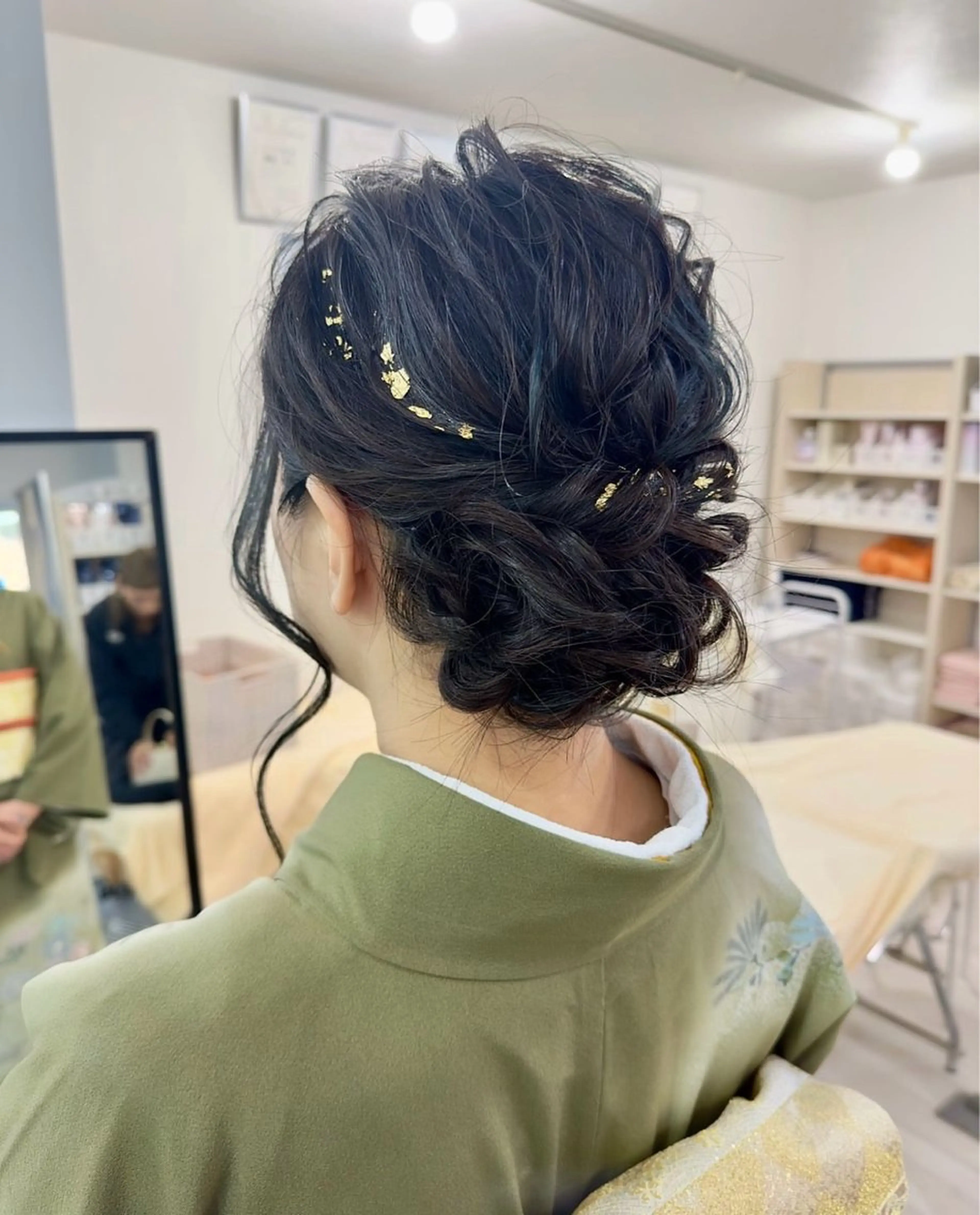 お着物ヘアセットの写真