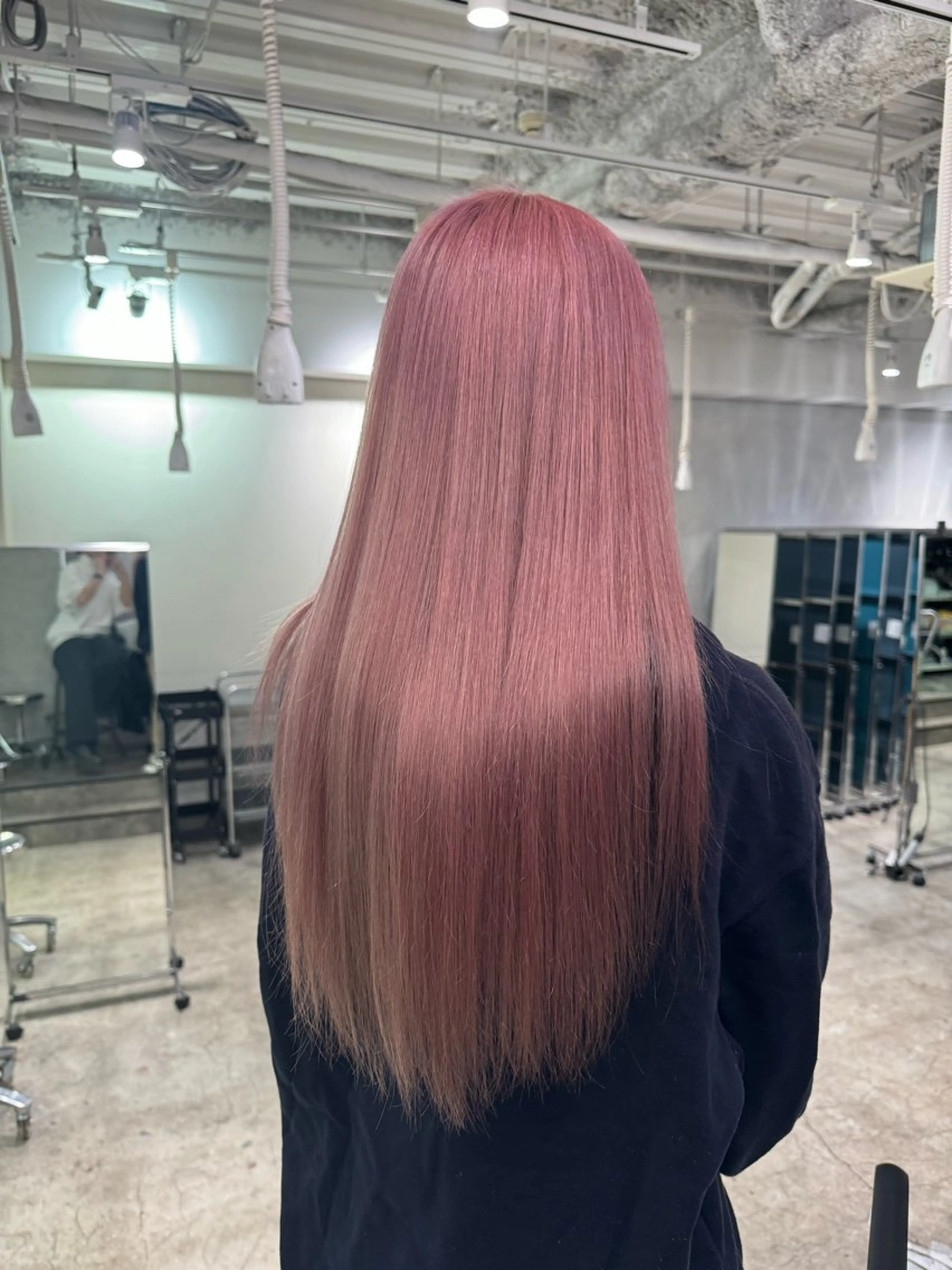 ロング カラー ピンクカラー ヘアカラー 【似合わせカラー】 西口嶺河のヘアスタイル