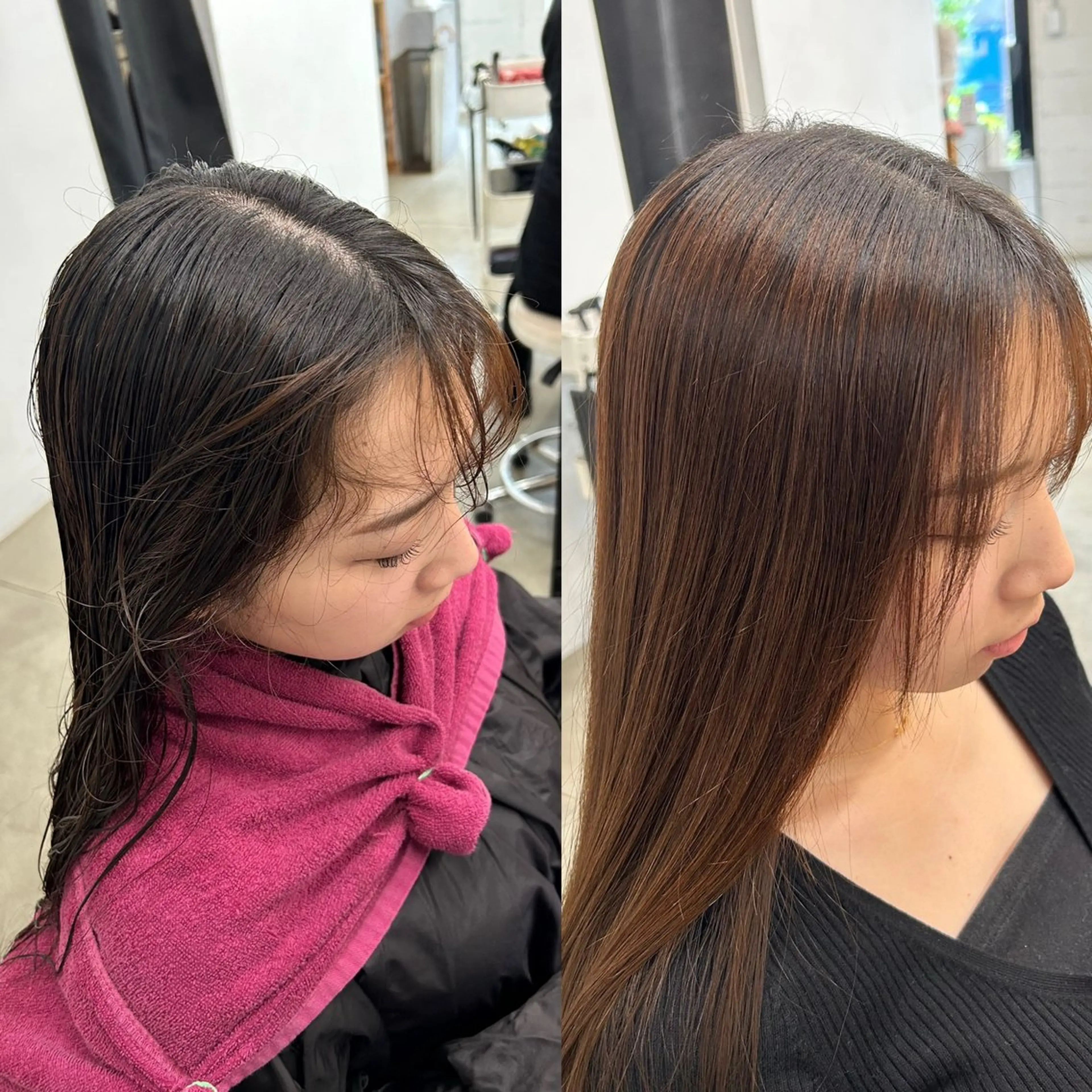 ロング やりすぎないパーマ ニュアンスパーマのヘアスタイル