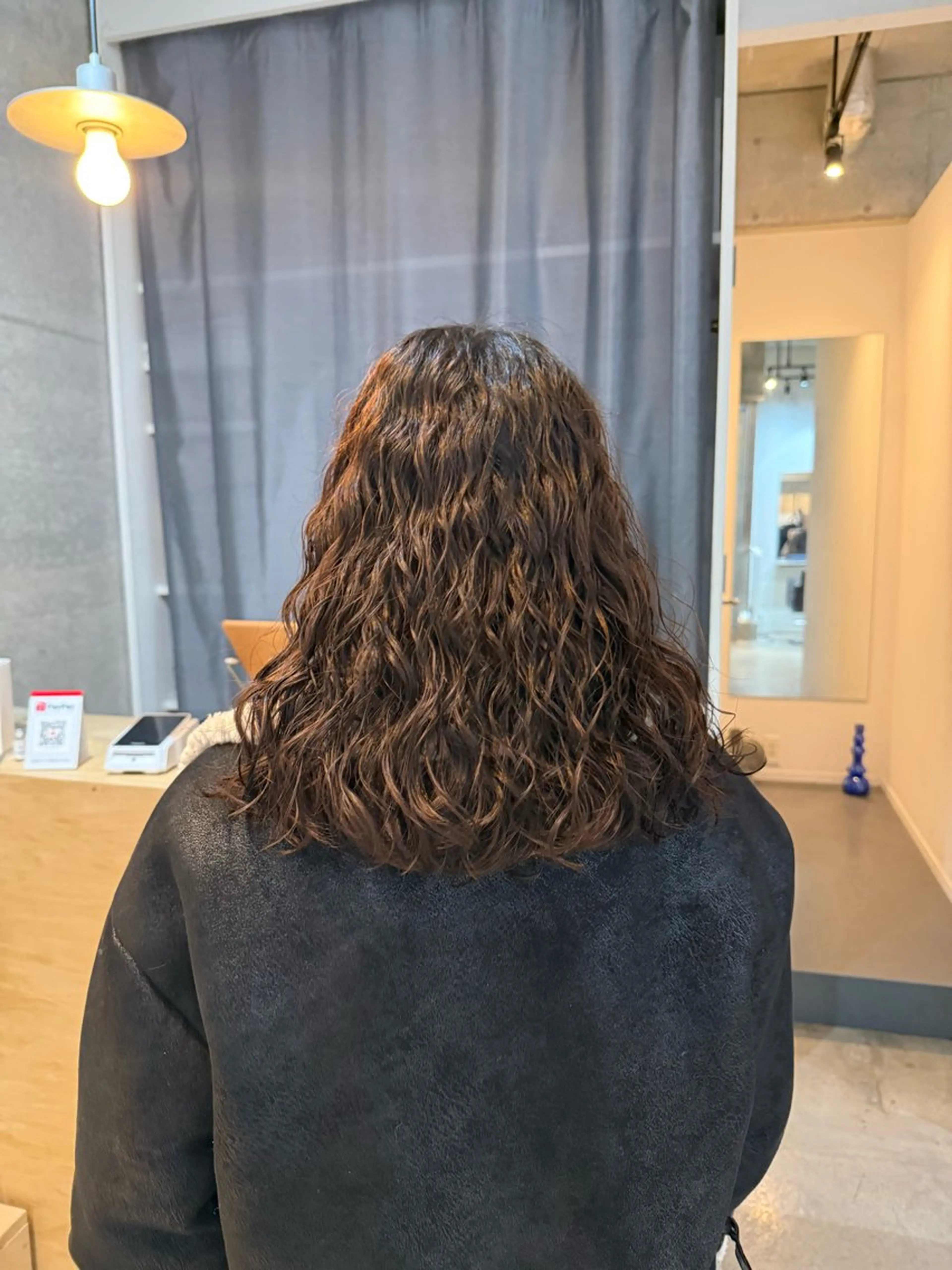 セミロング カット ヘアカラー パーマ トリートメント スパイラルパーマ /神野のヘアスタイル