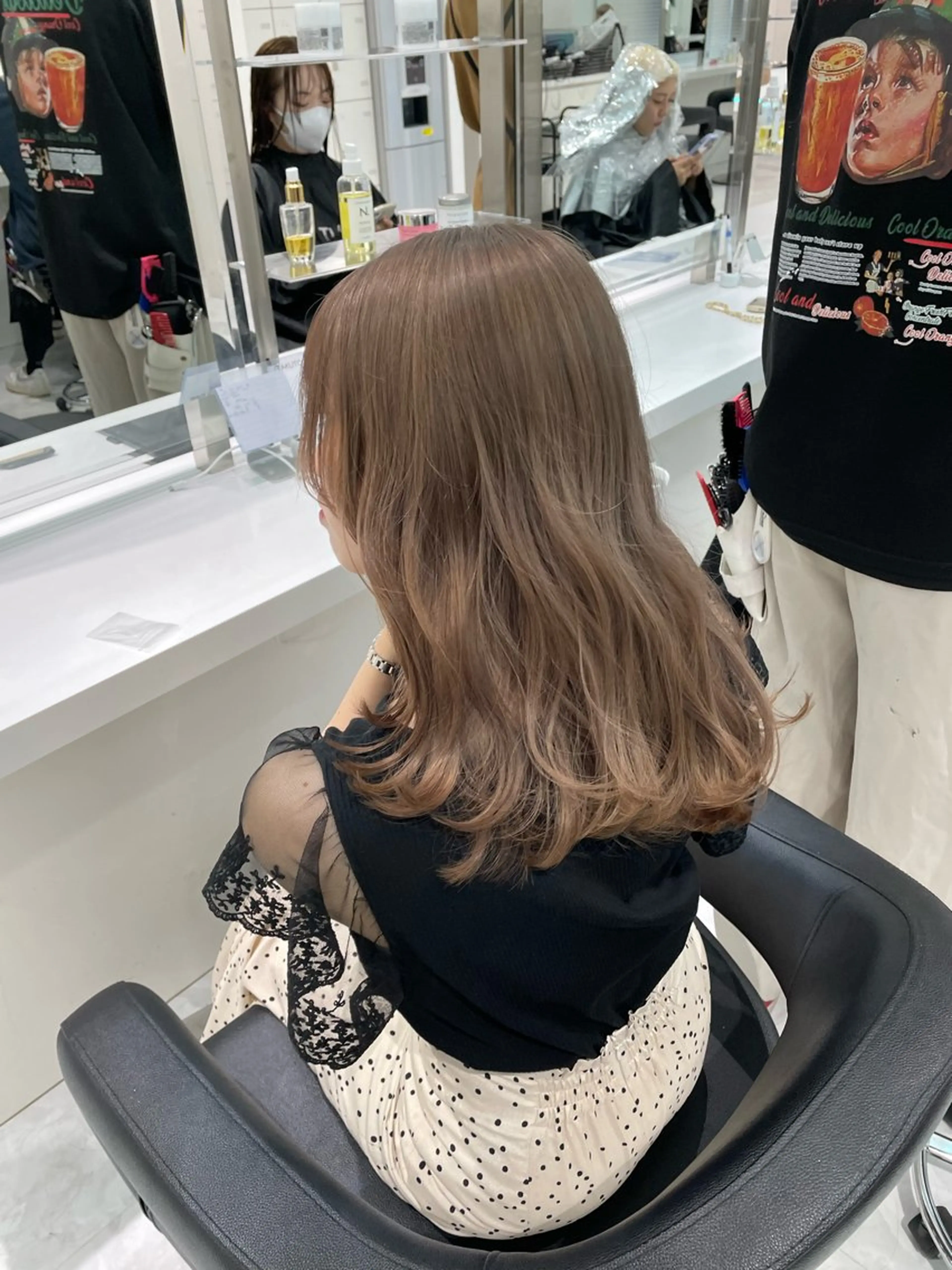 セミロング カラー ヘアアレンジ ヘアカラー トリートメント 髪質改善/ハイトーン /新宿/Takutoのヘアスタイル