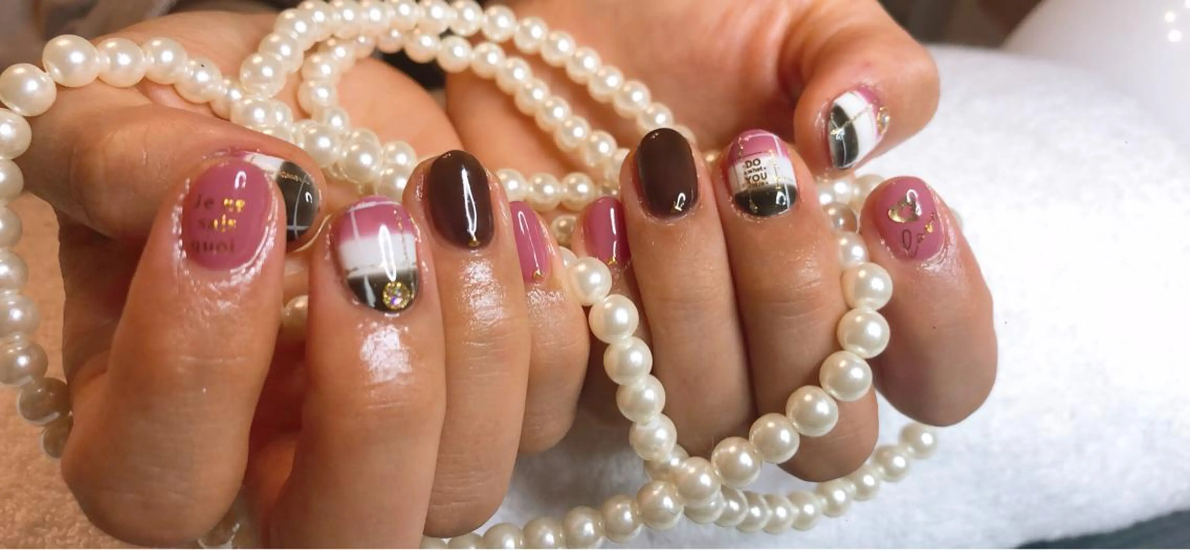 ショート ネイル ハンドネイル 長さ出し専門 nynaのネイルデザイン