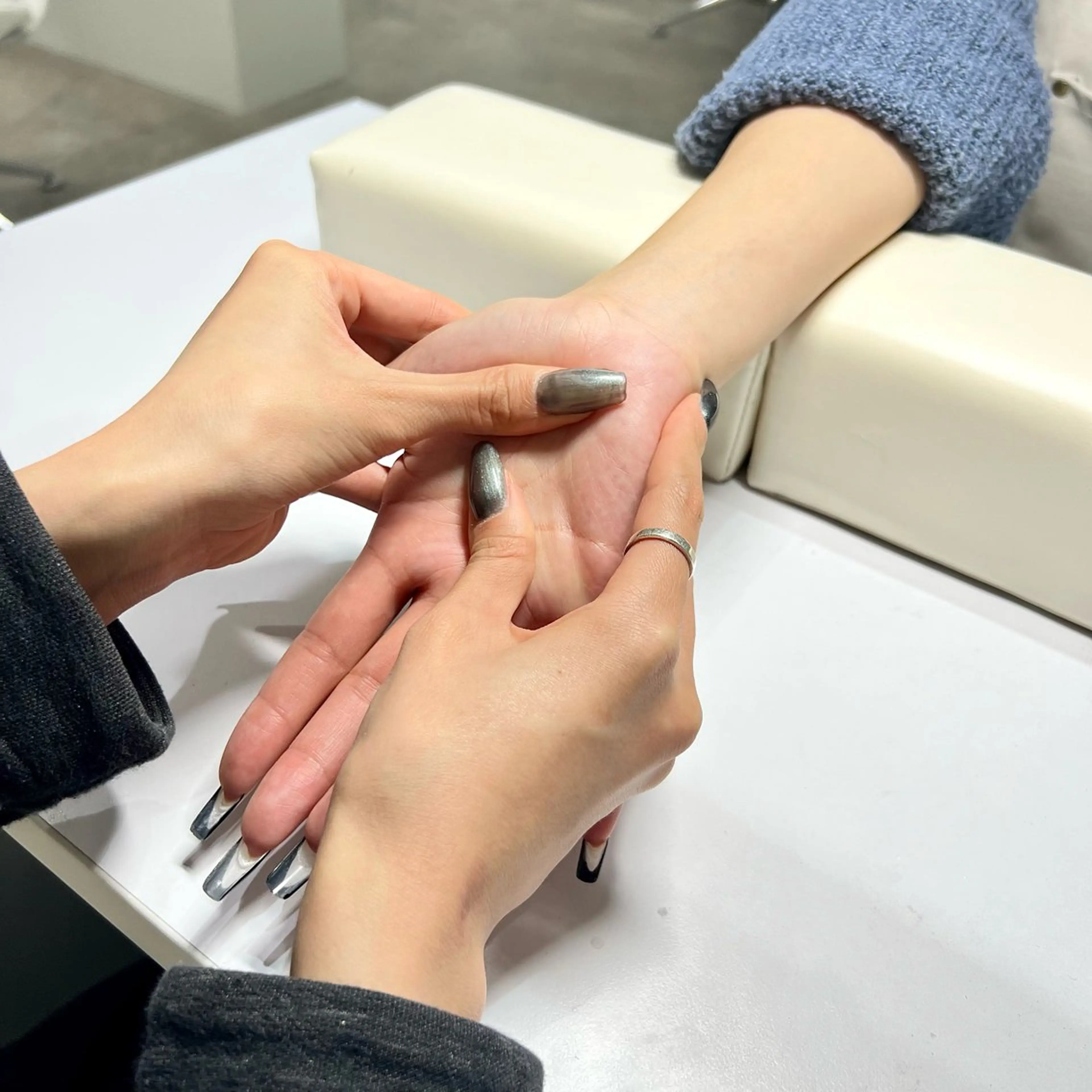 ネイル 0203ムニムサン 💙Sayakaのネイルデザイン