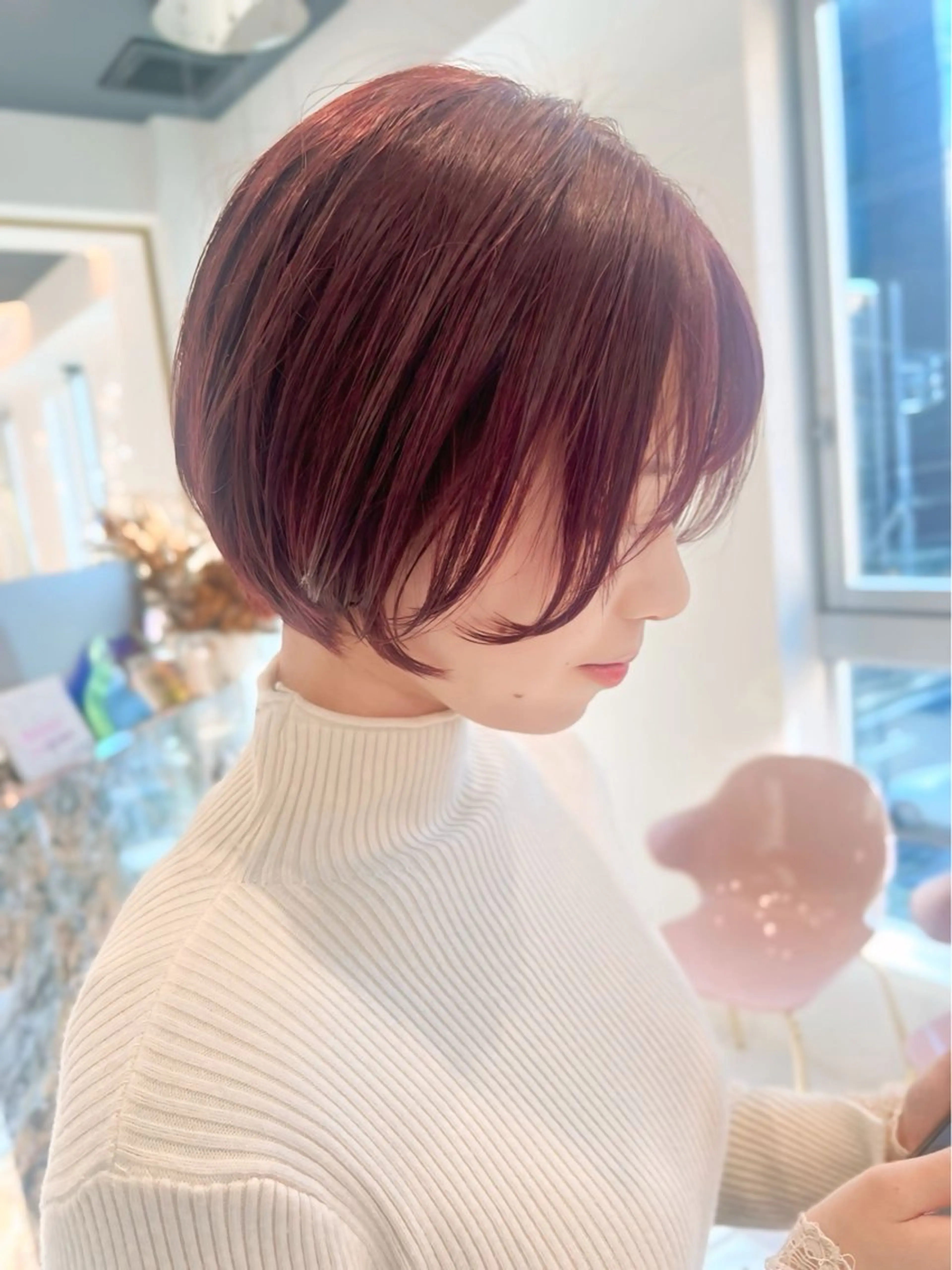 ショート カラー ショートヘア ショート/丸み/ 小顔/ERIのヘアスタイル