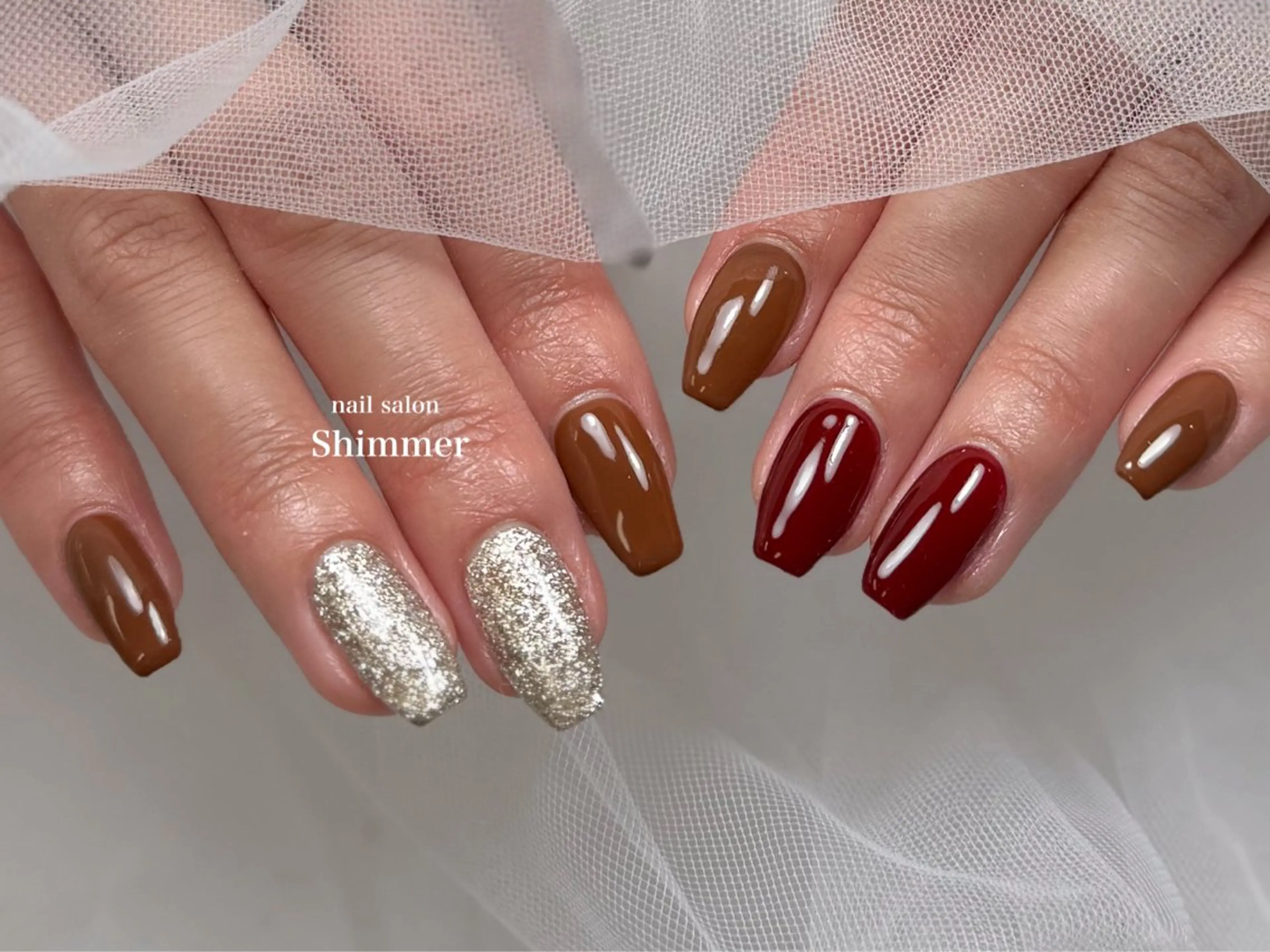 ネイル ハンドネイル Shimmer Risaのネイルデザイン