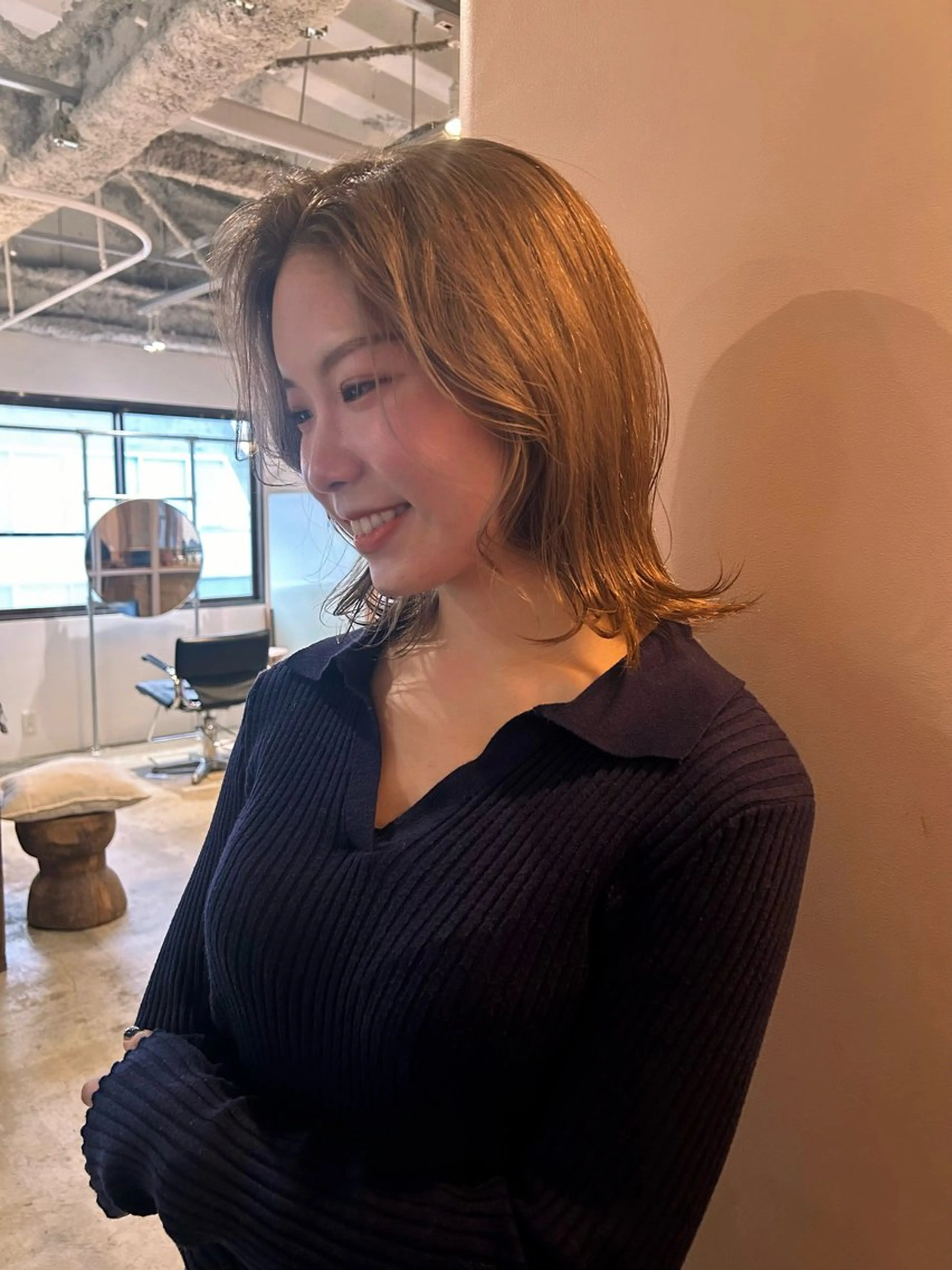 セミロング カラー ヘアアレンジ ブリーチ カット ヘアカラー 🎀suzuna 透明感colorのヘアスタイル