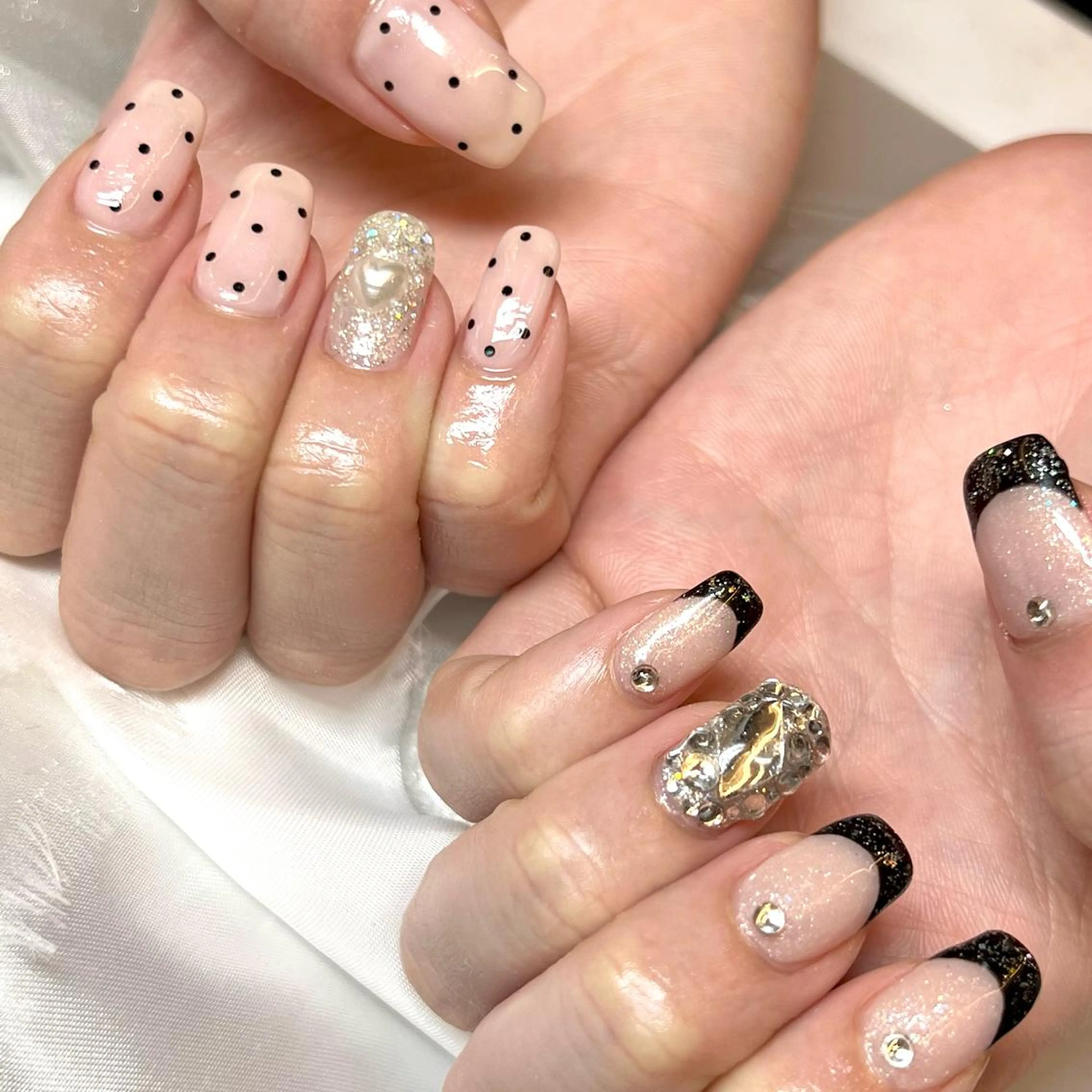 ネイル アートネイル オーロラネイル ジェルネイル 韓国ネイル ロングネイル ハンドネイル clover nailのネイルデザイン