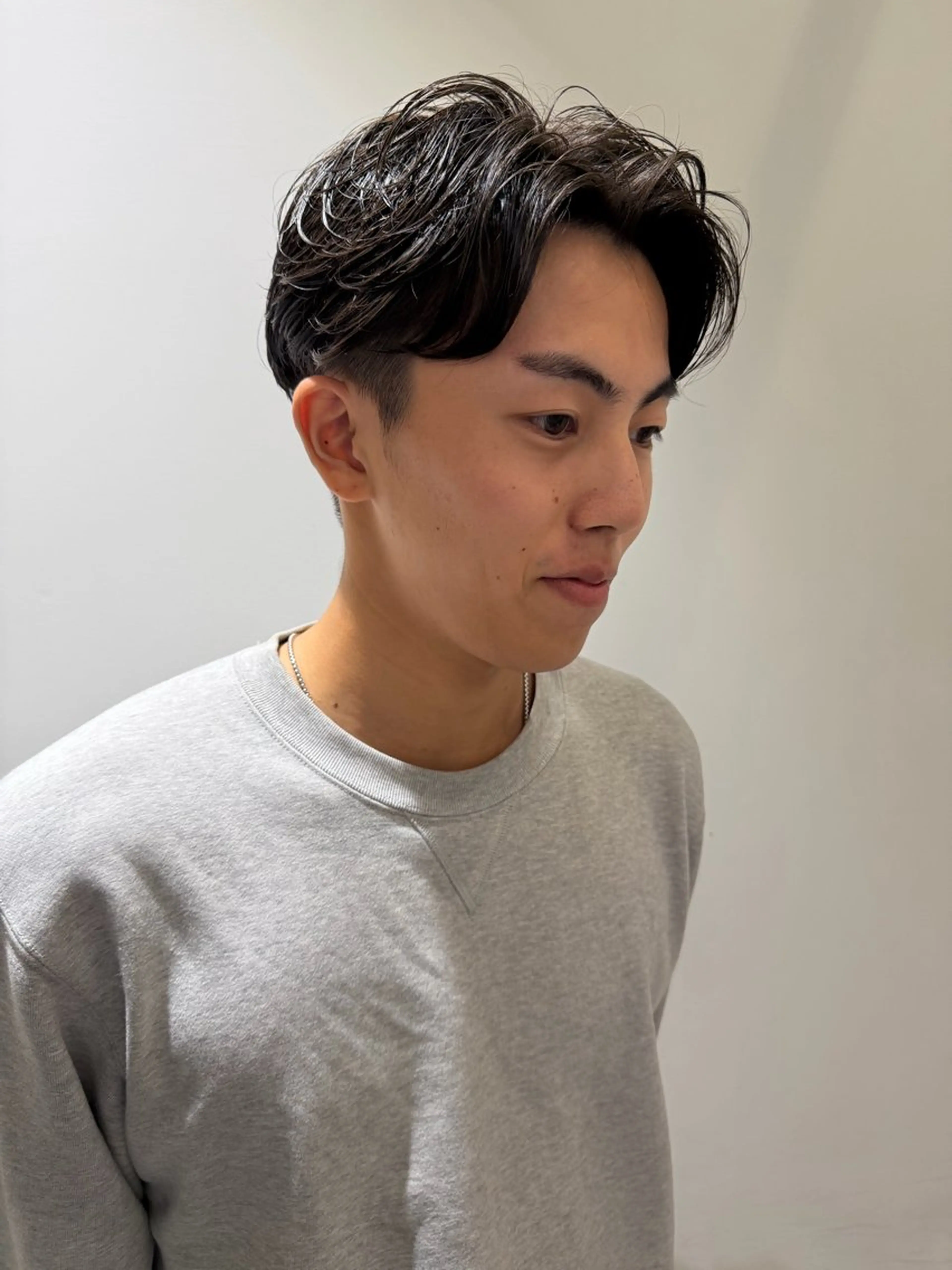 ミディアム ミディアムパーマ カット パーマ メンズカット/シャ ドウパーマ/KOBAのヘアスタイル