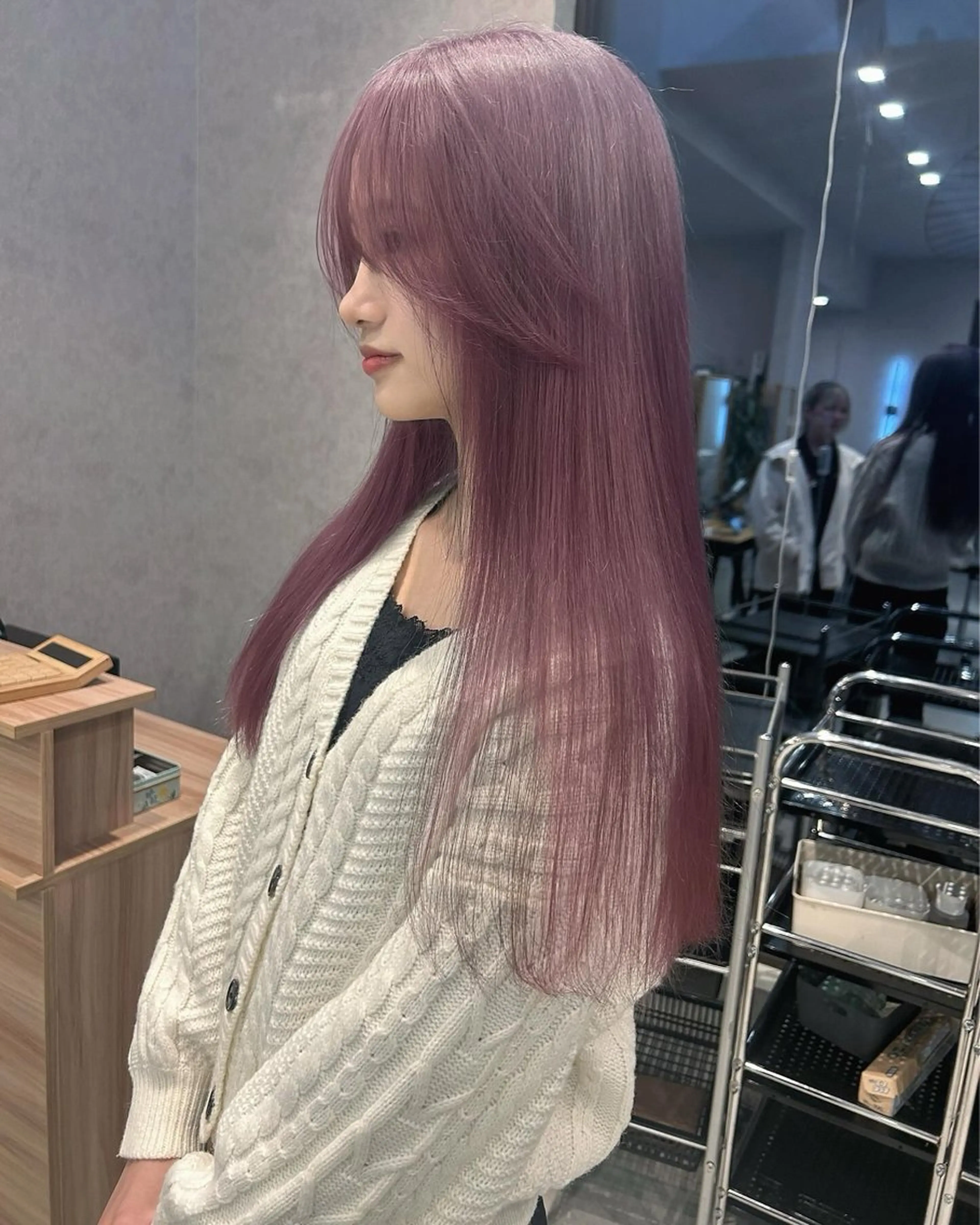 ロング カラー ラベンダーカラー ヘアカラー 透明カラー/レイヤー misaki °＊のヘアスタイル