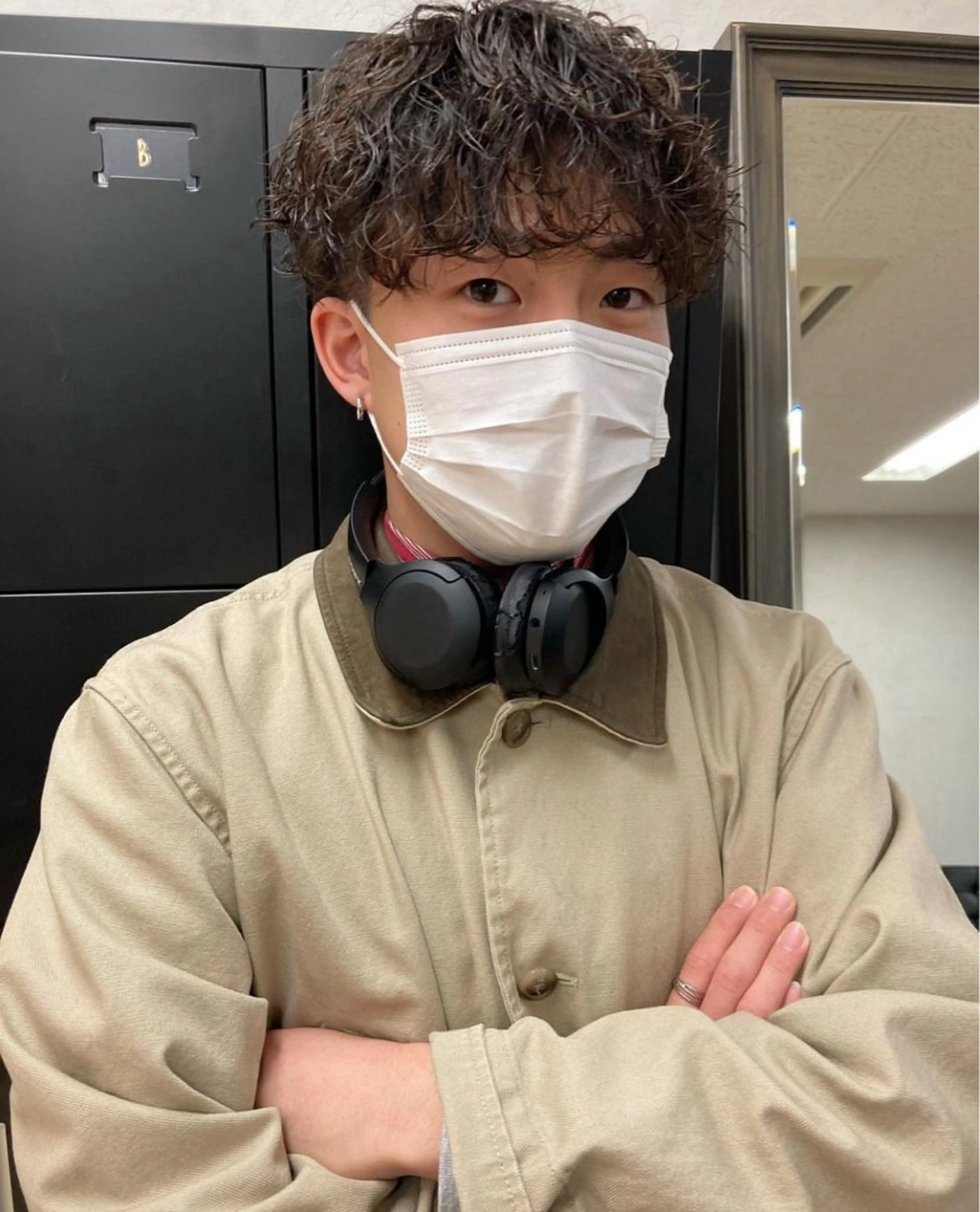 メンズ nono/パーマ /顔まわりカット🐈のヘアスタイル