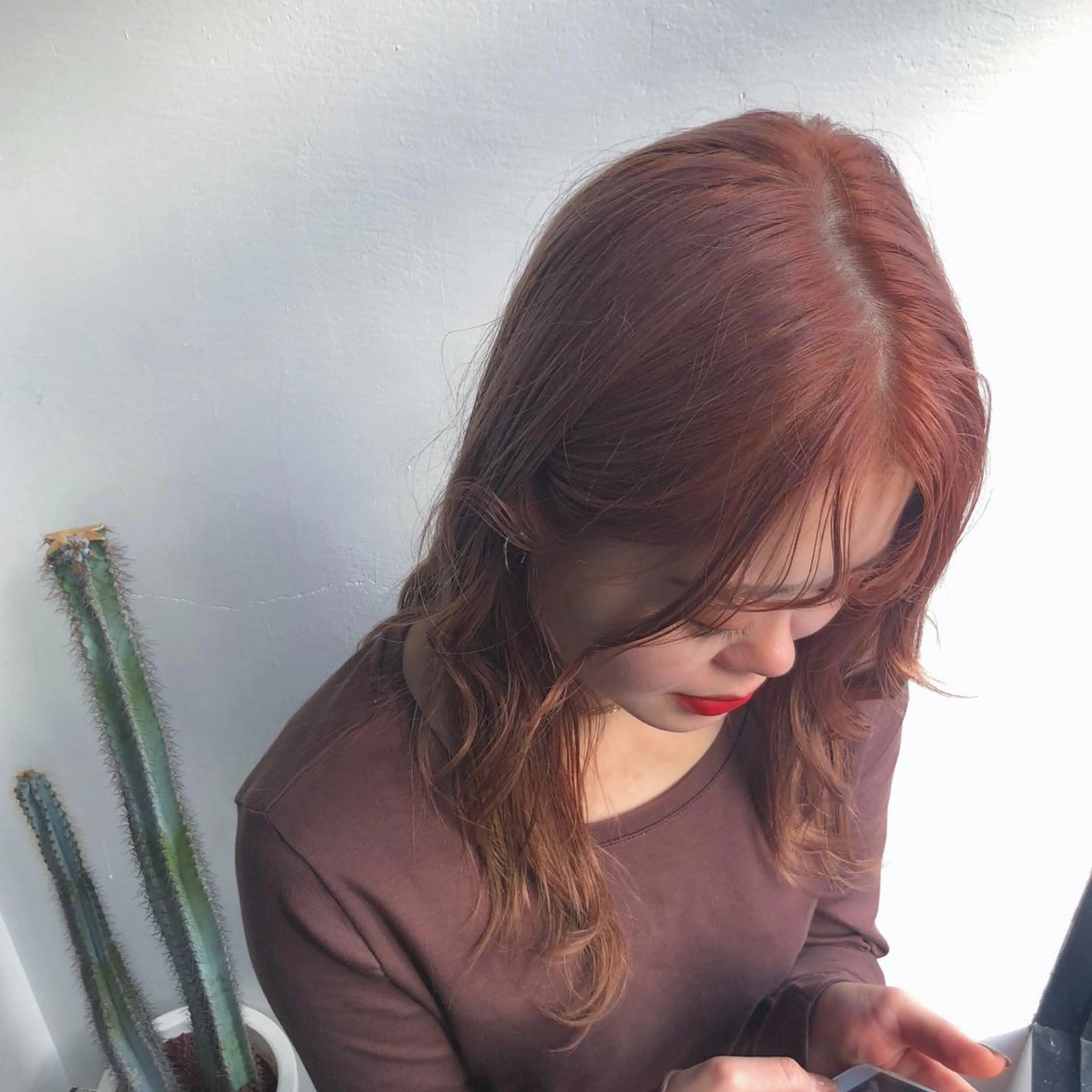 ロング カラー オレンジ レイヤー/ハイトーン 🧸SENAのヘアスタイル