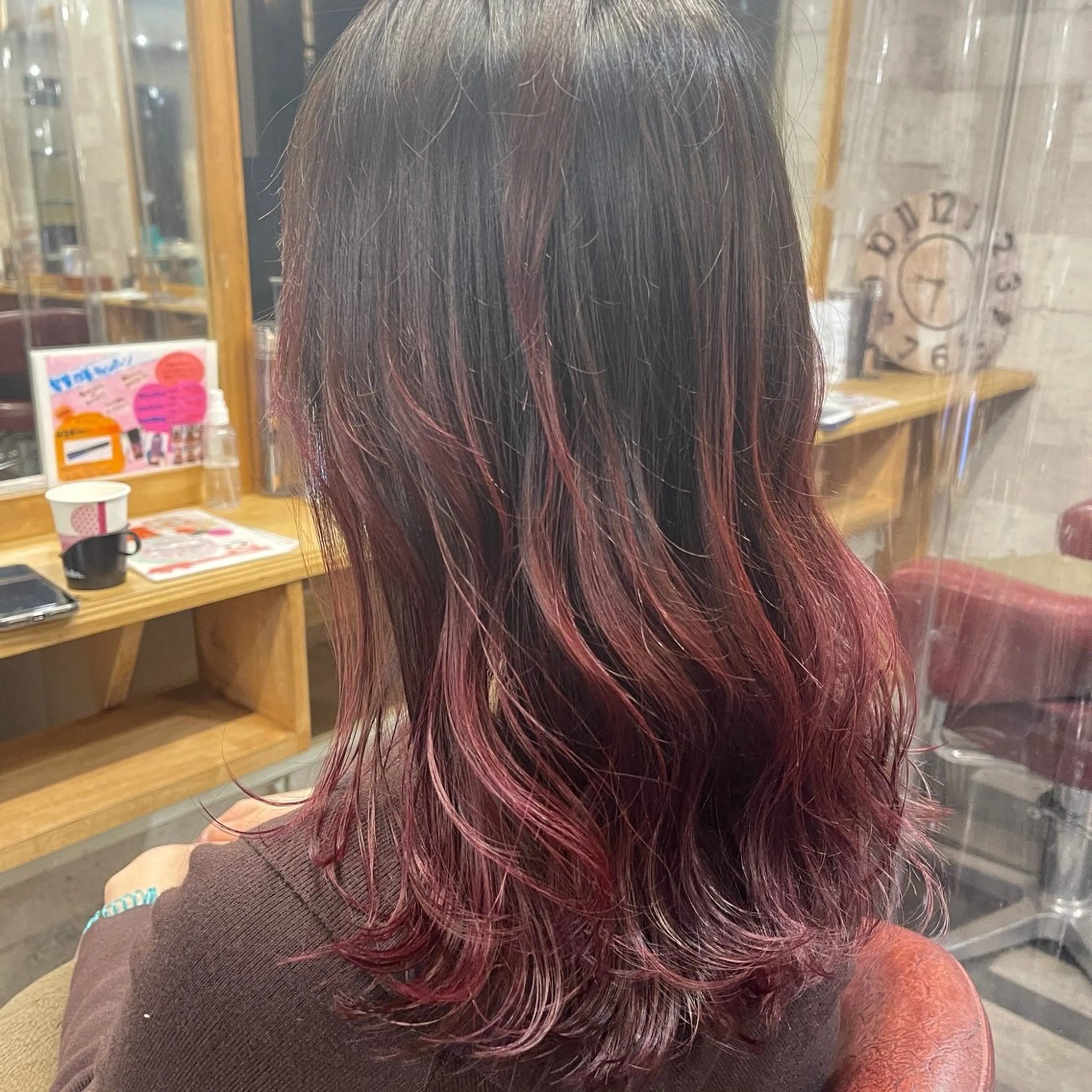 セミロング カラー パーマ 笑顔100点で接客/ TATEのマツエク・マツパデザイン