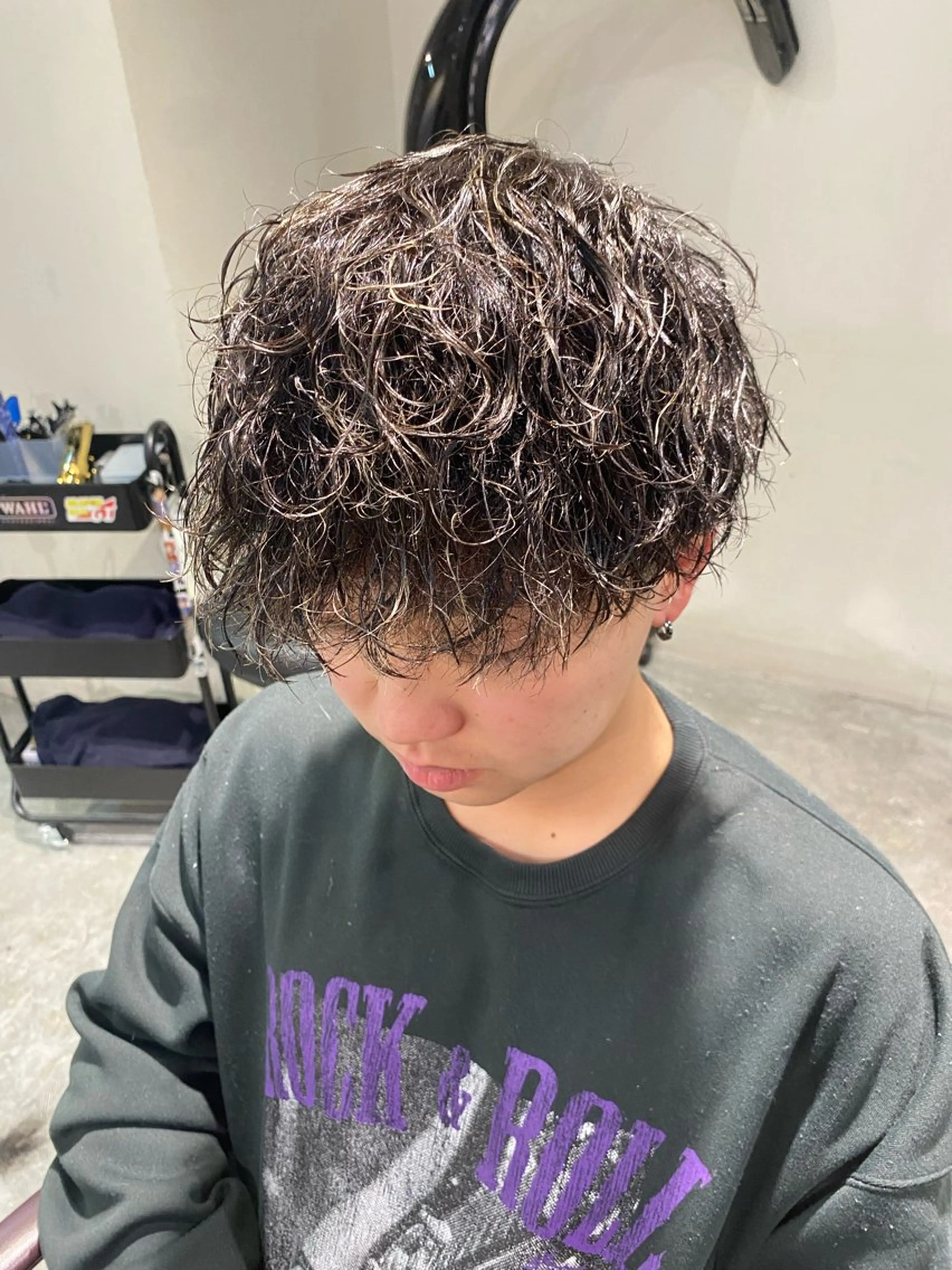 パーマ メンズ パーマ特化/フェザー パーマシャドウ/真生のヘアスタイル