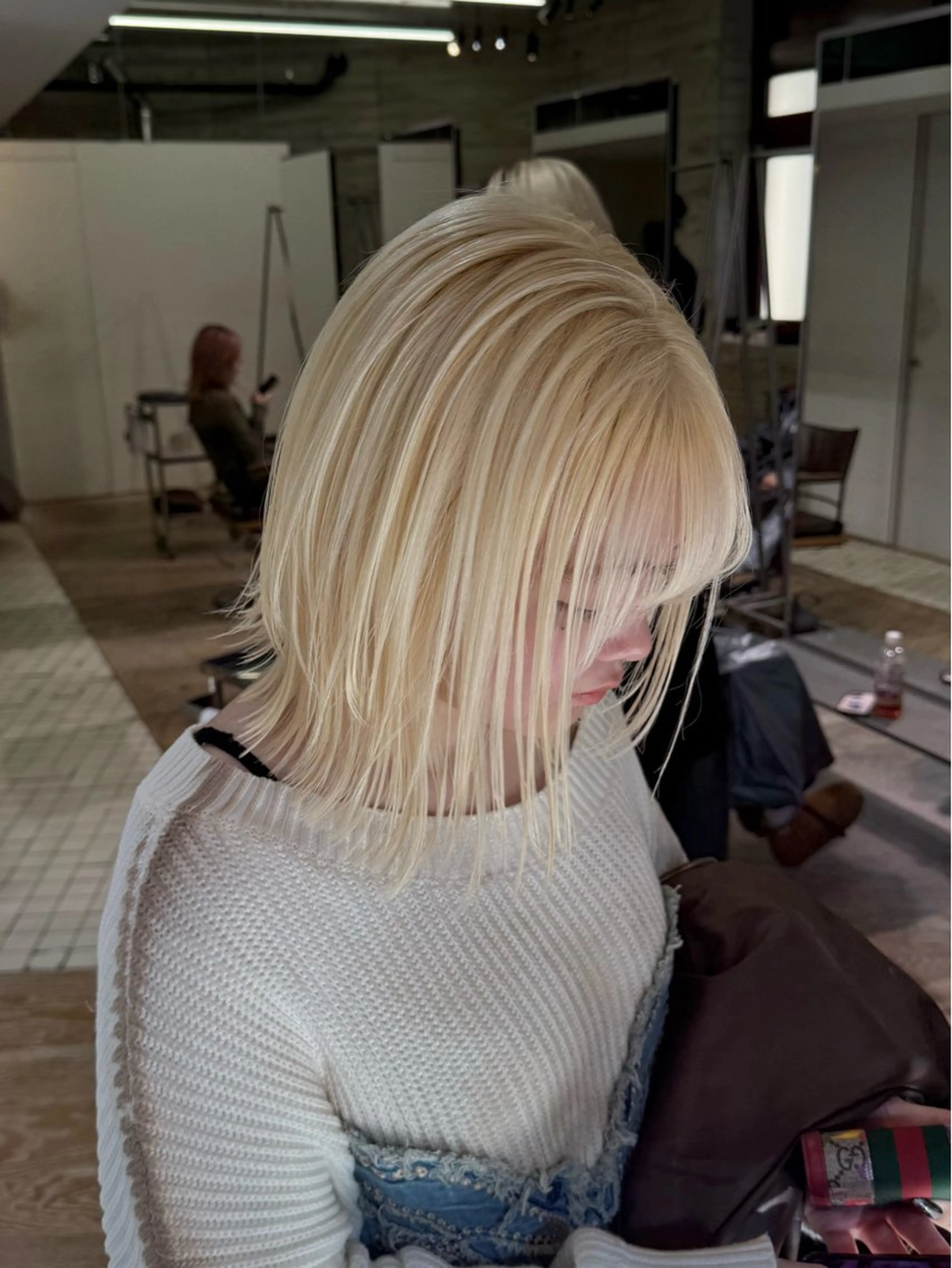 ミディアム カラー ヘアカラー トリートメント 色落ち綺麗透明感カラ /ボブ/ナカツヒカルのヘアスタイル