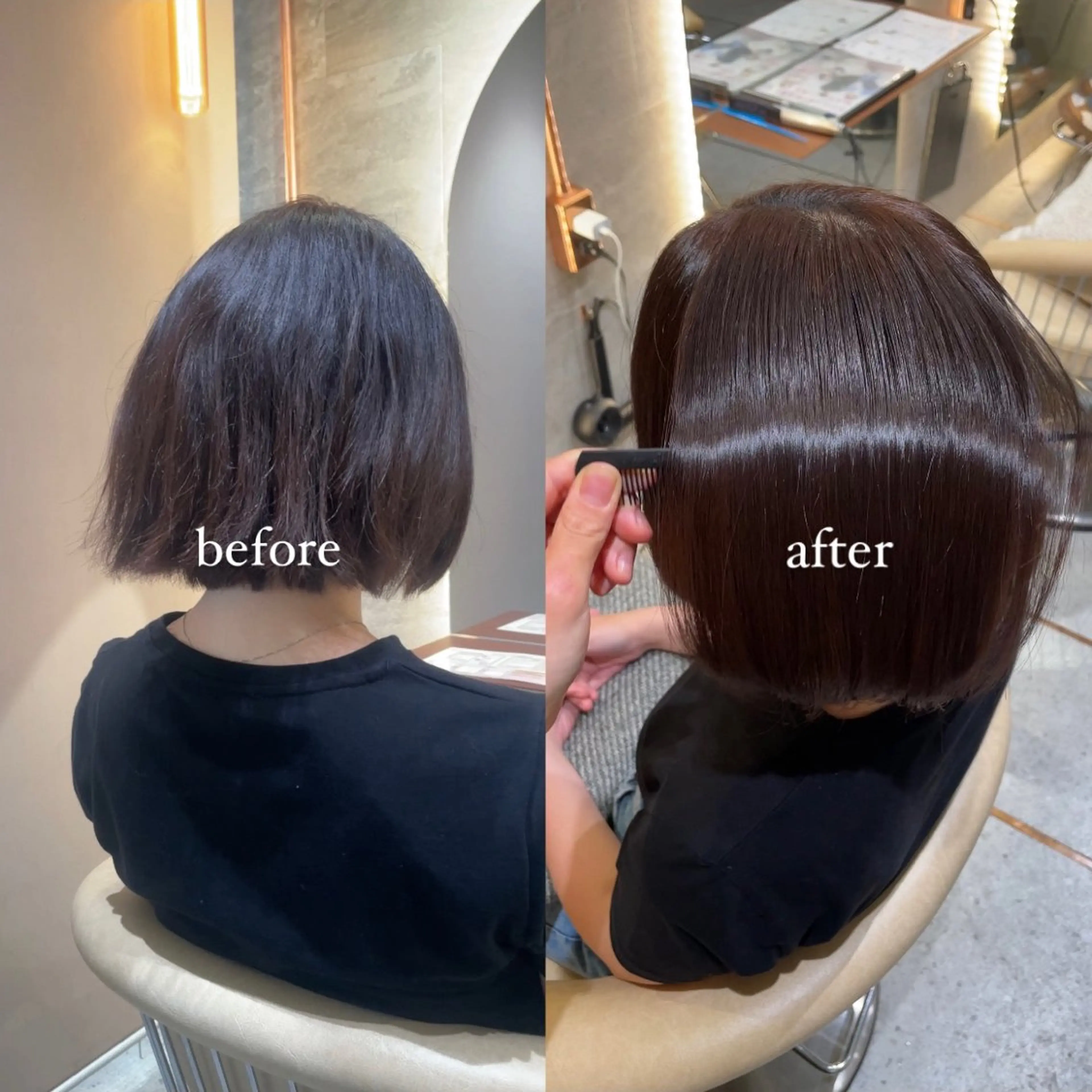 ショート 🦋美髪矯正、髪質 改善のプロ🦋アオイのヘアスタイル