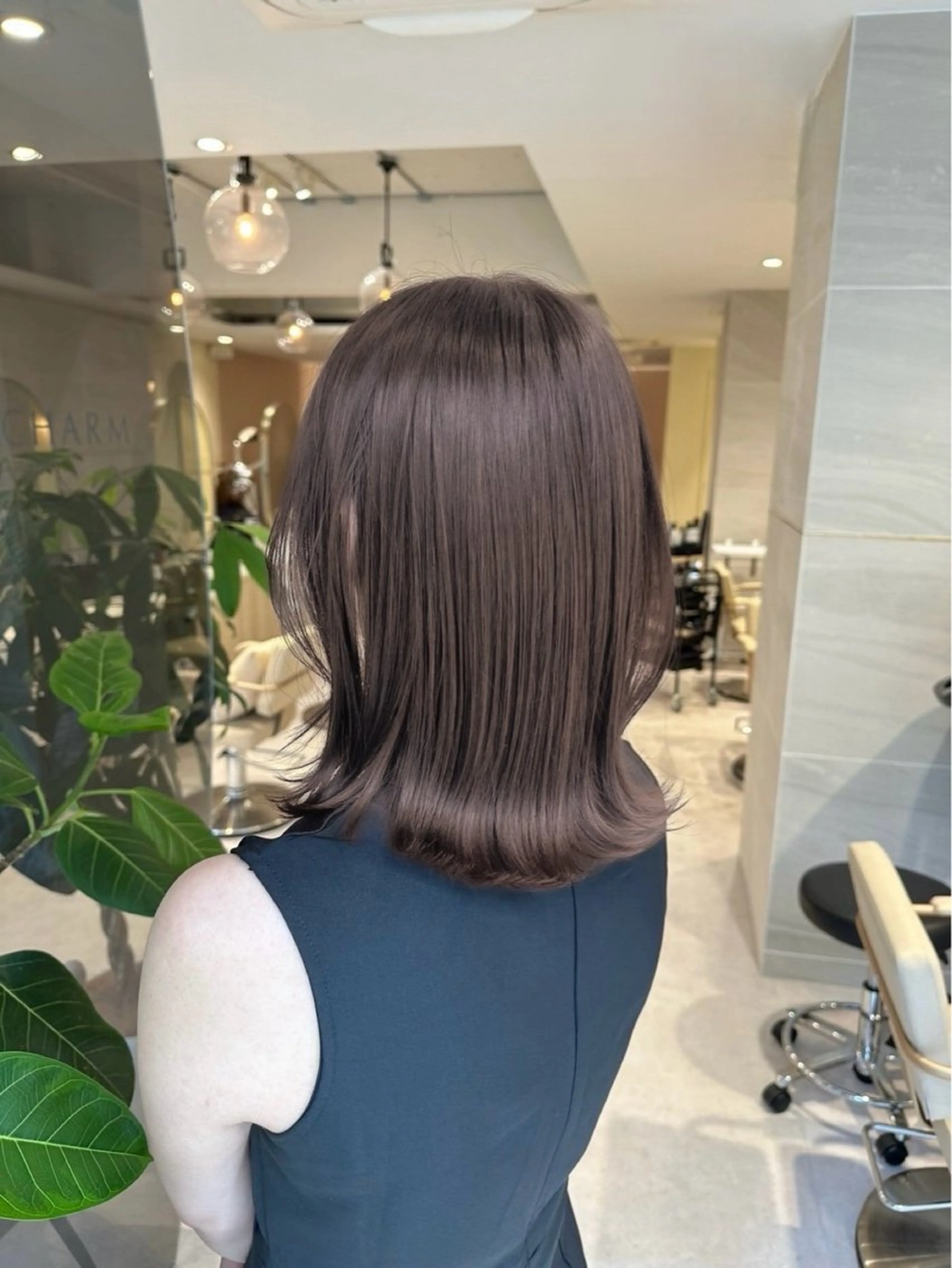 ミディアム カラー ブラウンカラー ショコラブラウン くびれヘア カット ヘアカラー トリートメント Ms.CHARM所属・透明感カラー🌿 グレージュ🐺陽介のヘアスタイル