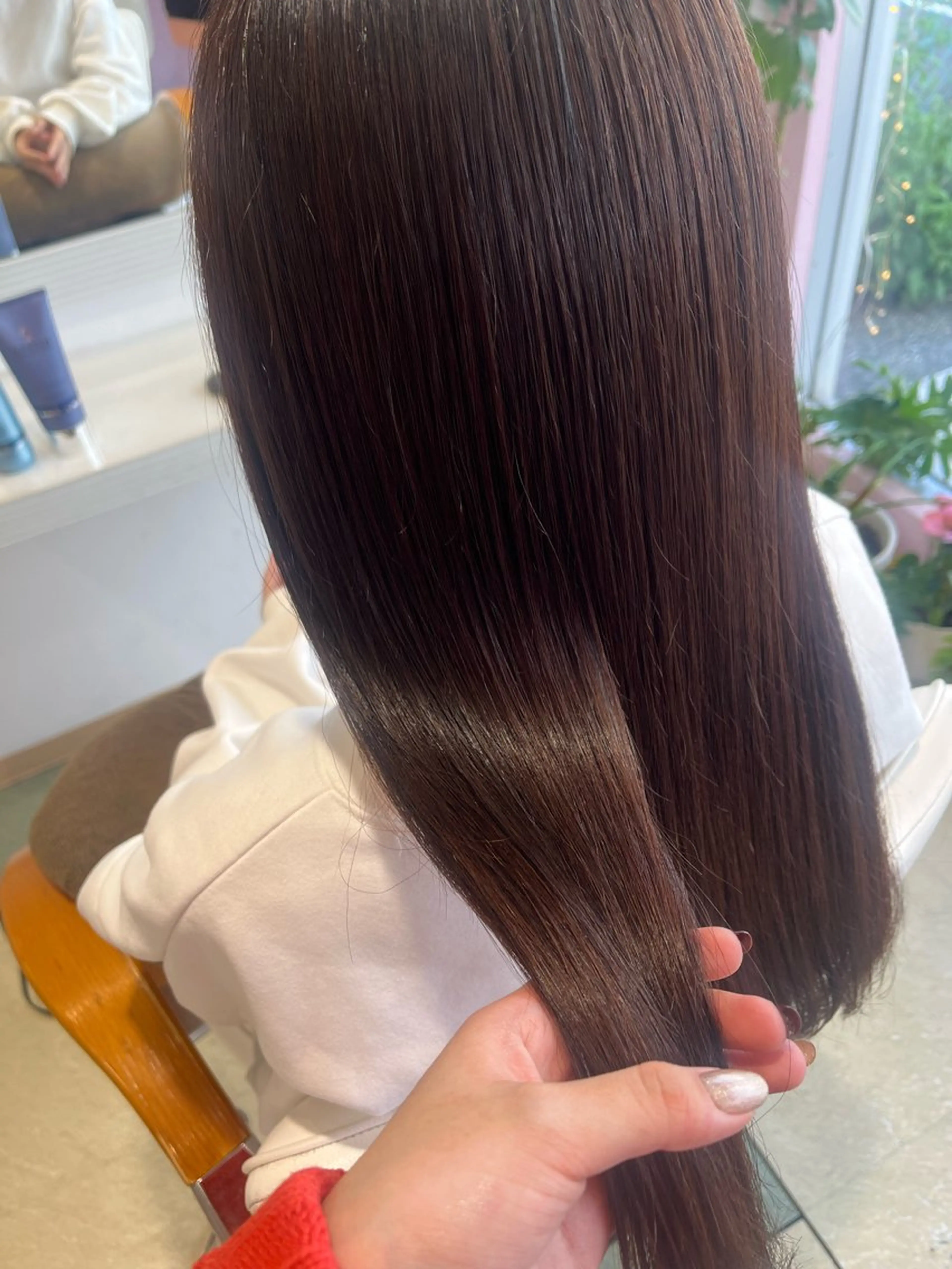 ロング カット トリートメント ヘッドスパ ベージュカラー⌇﻿ くびれヘア.𐙚心音のヘアスタイル