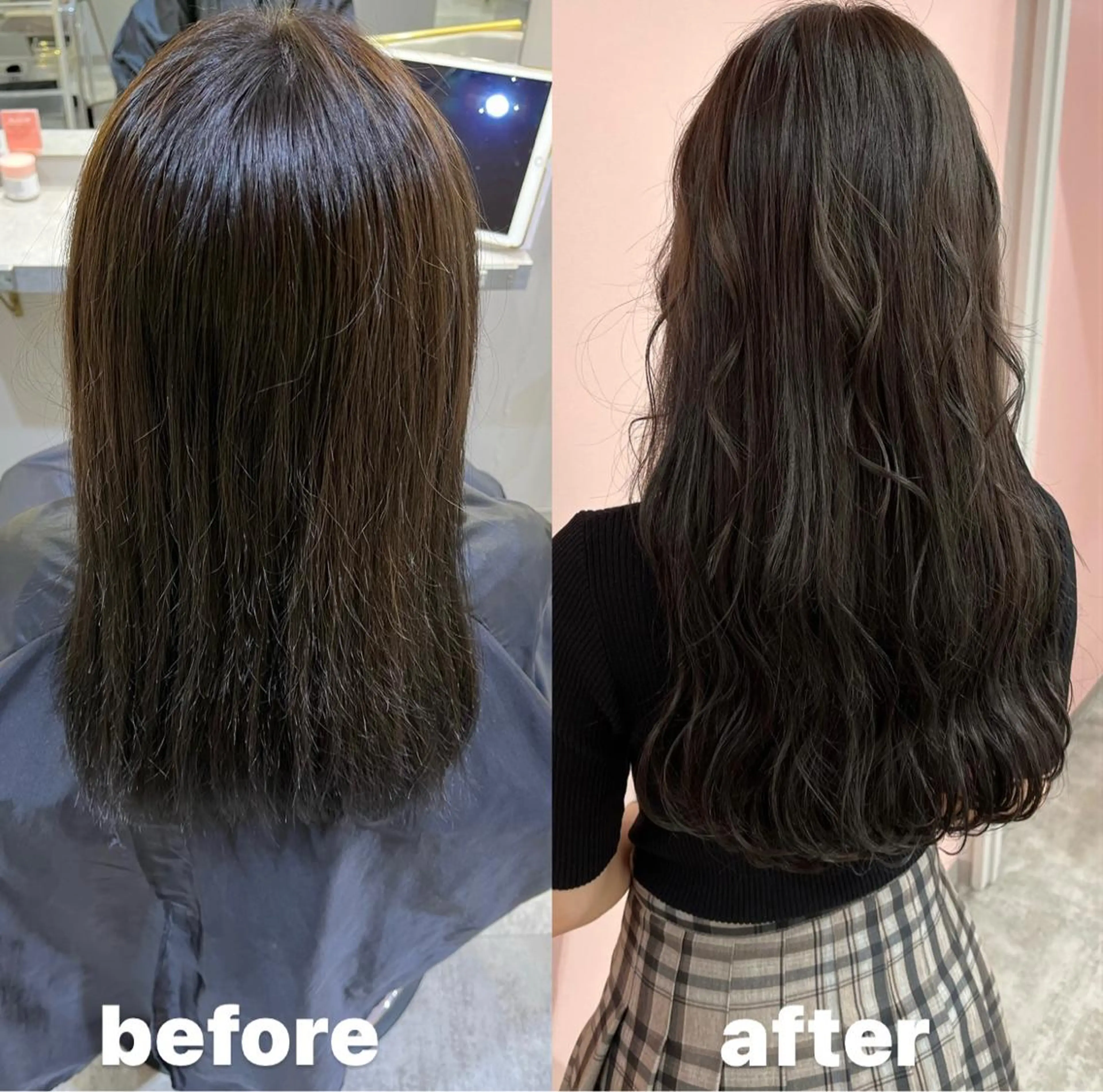 ロング カラー シールエクステ エクステ RIYA❤︎ Aujuaソムリエのヘアスタイル