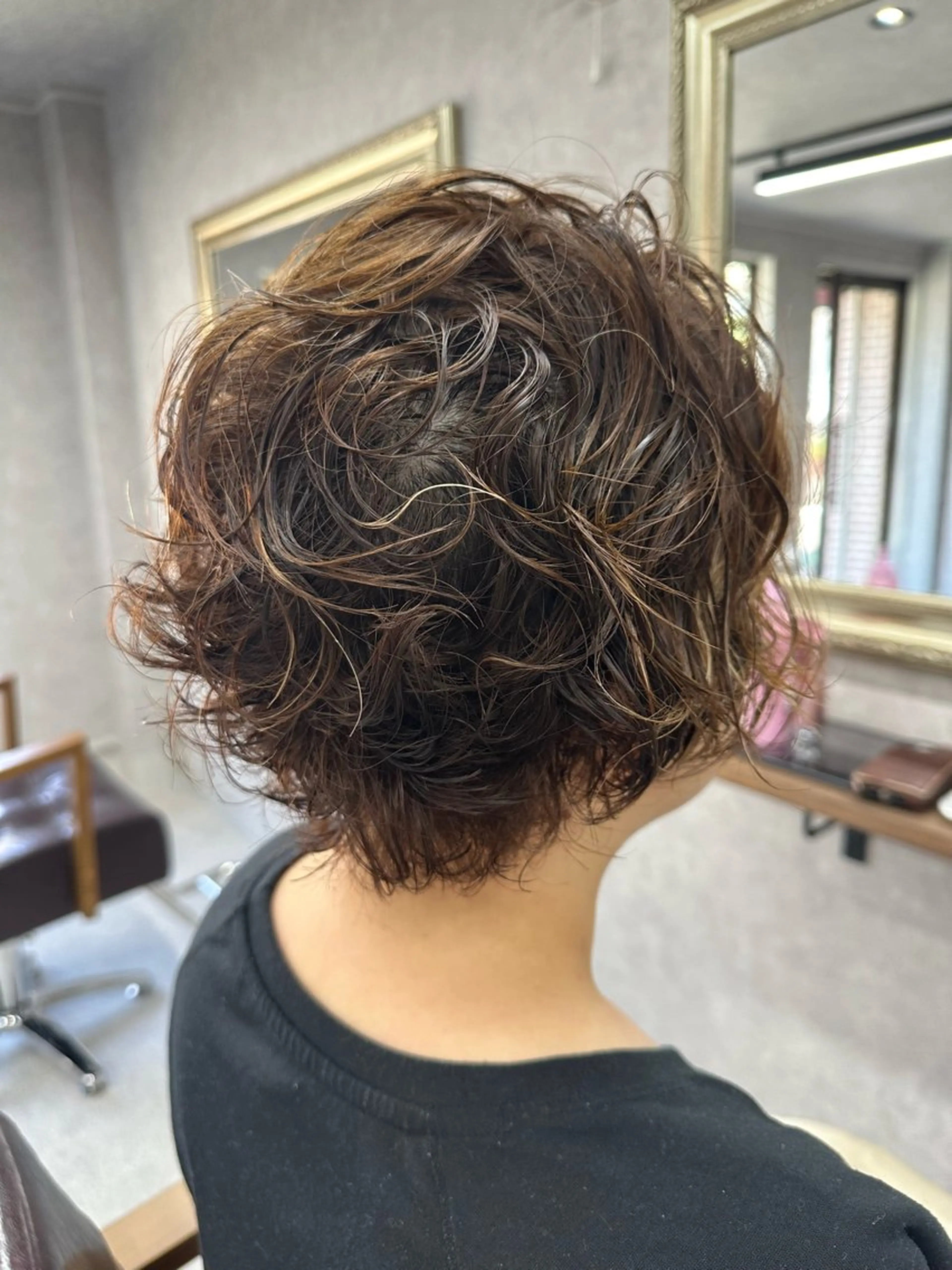 ショート パーマ カット ヘアカラー パーマ 縮毛矯正 トリートメント Lien 深井店のヘアスタイル