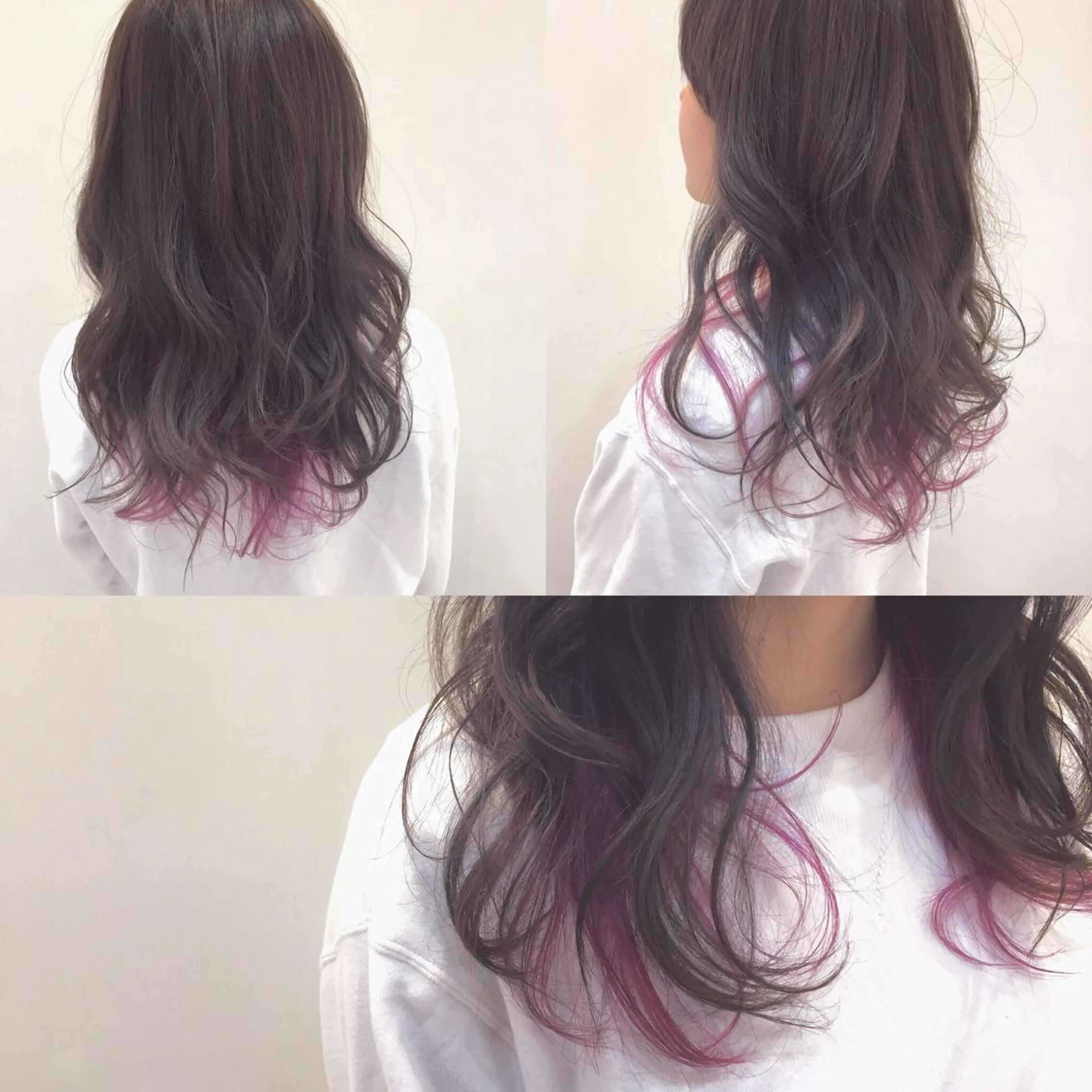 ミディアム セミロング ロング カラー パーマ デザインカラー ハイライトカラー インナーカラー ピンクカラー ハイライト lafith hair dope所属・[外国人風カラー] 店長 田中健太のヘアスタイル