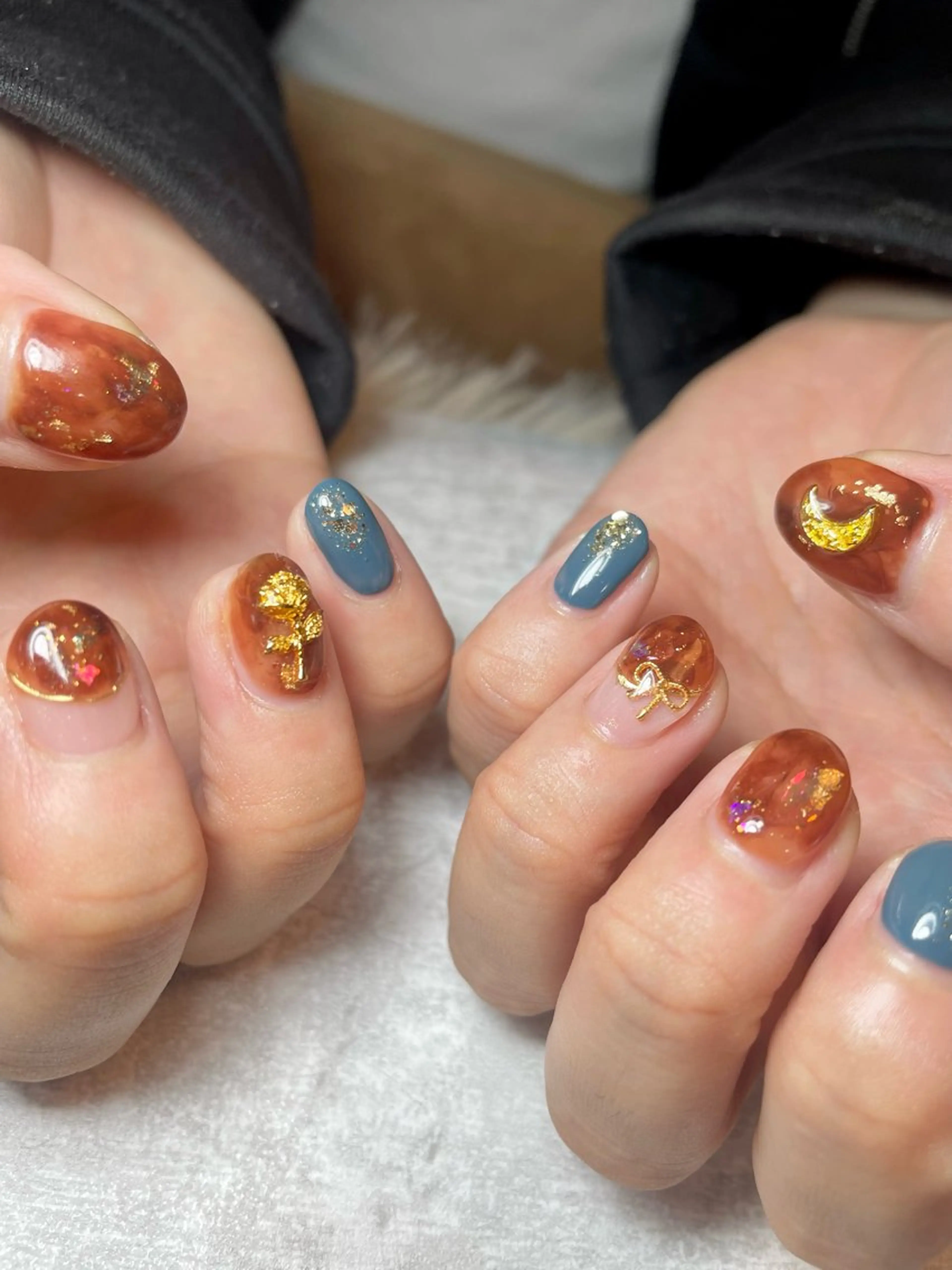 ネイル べっ甲ネイル リボン BEAUTY GARDEN 【nail salon unseul】所属・nana .のネイルデザイン