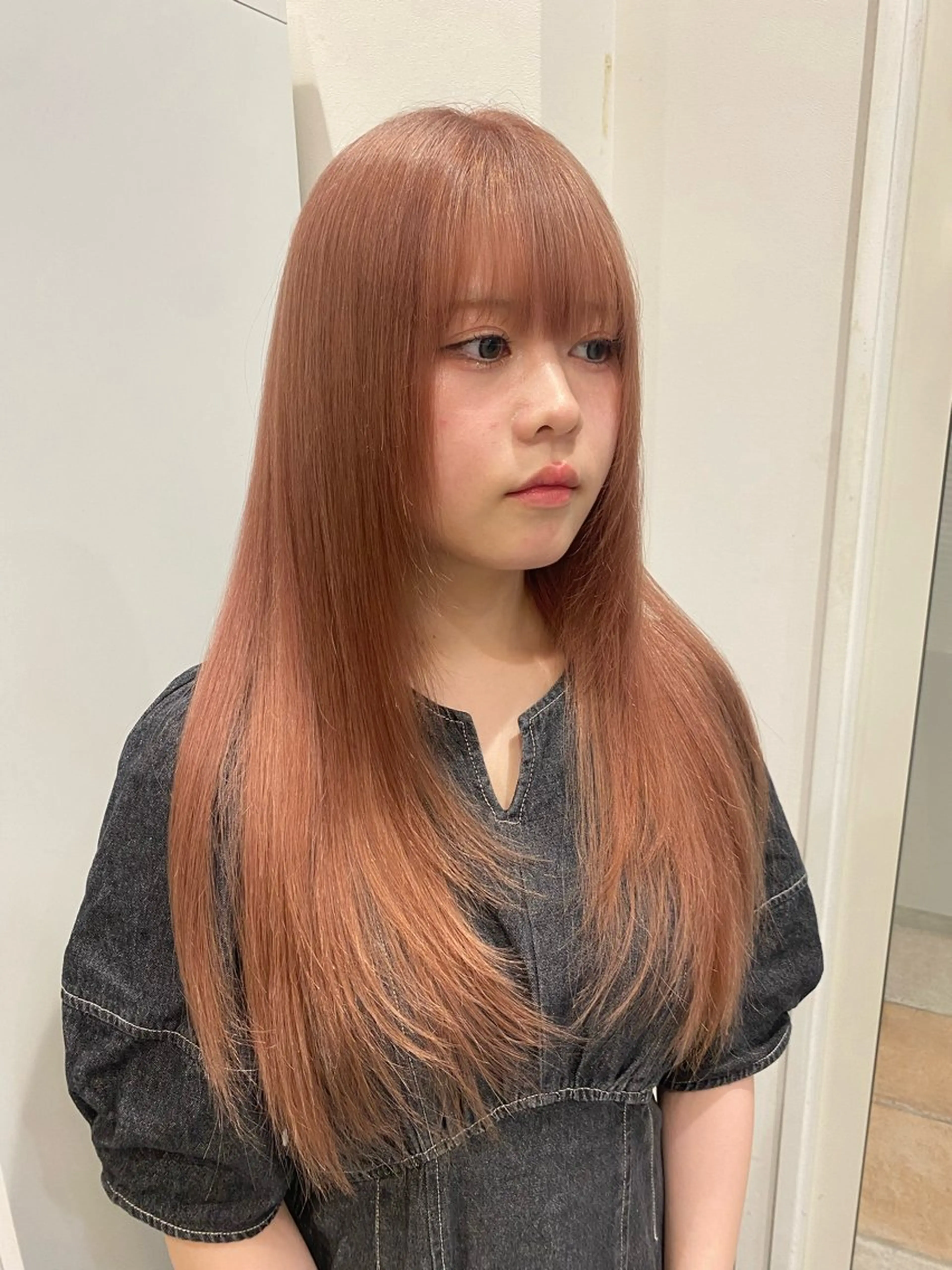 ロング カラー ベージュカラー ピンクカラー ピンクベージュ keshiki大名所属・Keshiki大名 安部 真輝のヘアスタイル