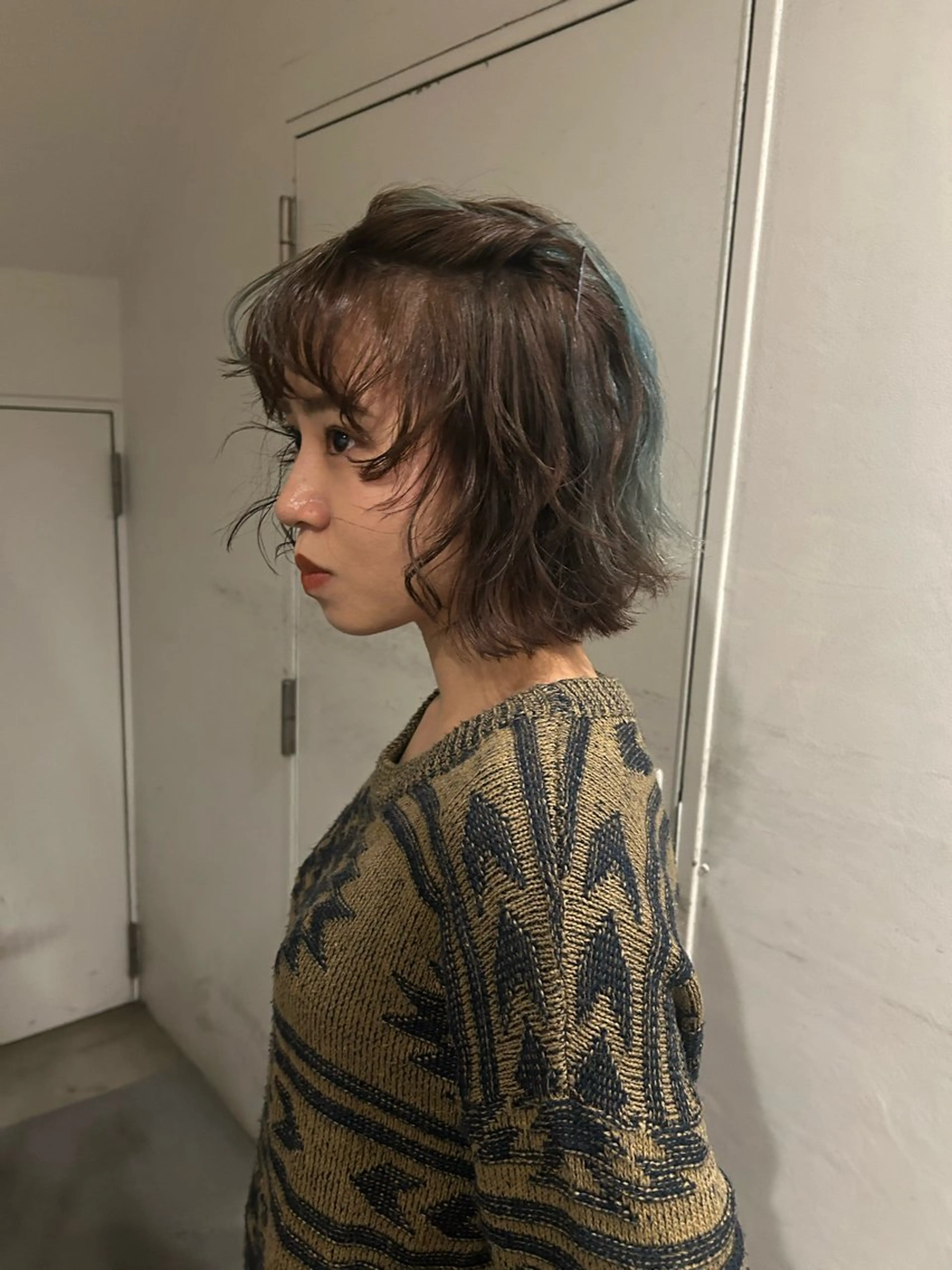 ショート カラー ヘアアレンジ hen所属・心斎橋/レイヤー/ ブリーチ/モエのヘアスタイル