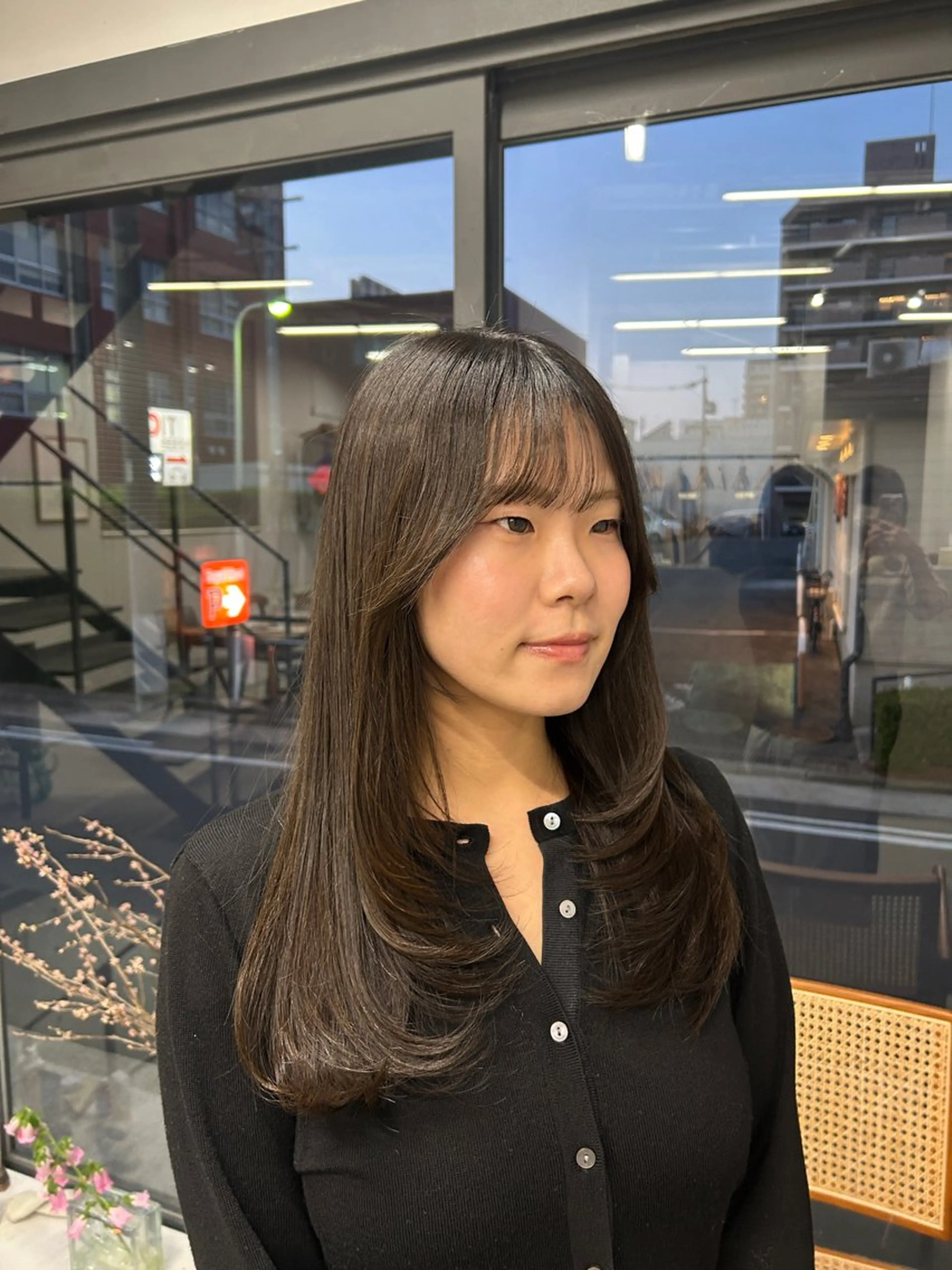 ロング レイヤーカット カット 櫻木李紗/暖色カラー 透明感カラーのヘアスタイル