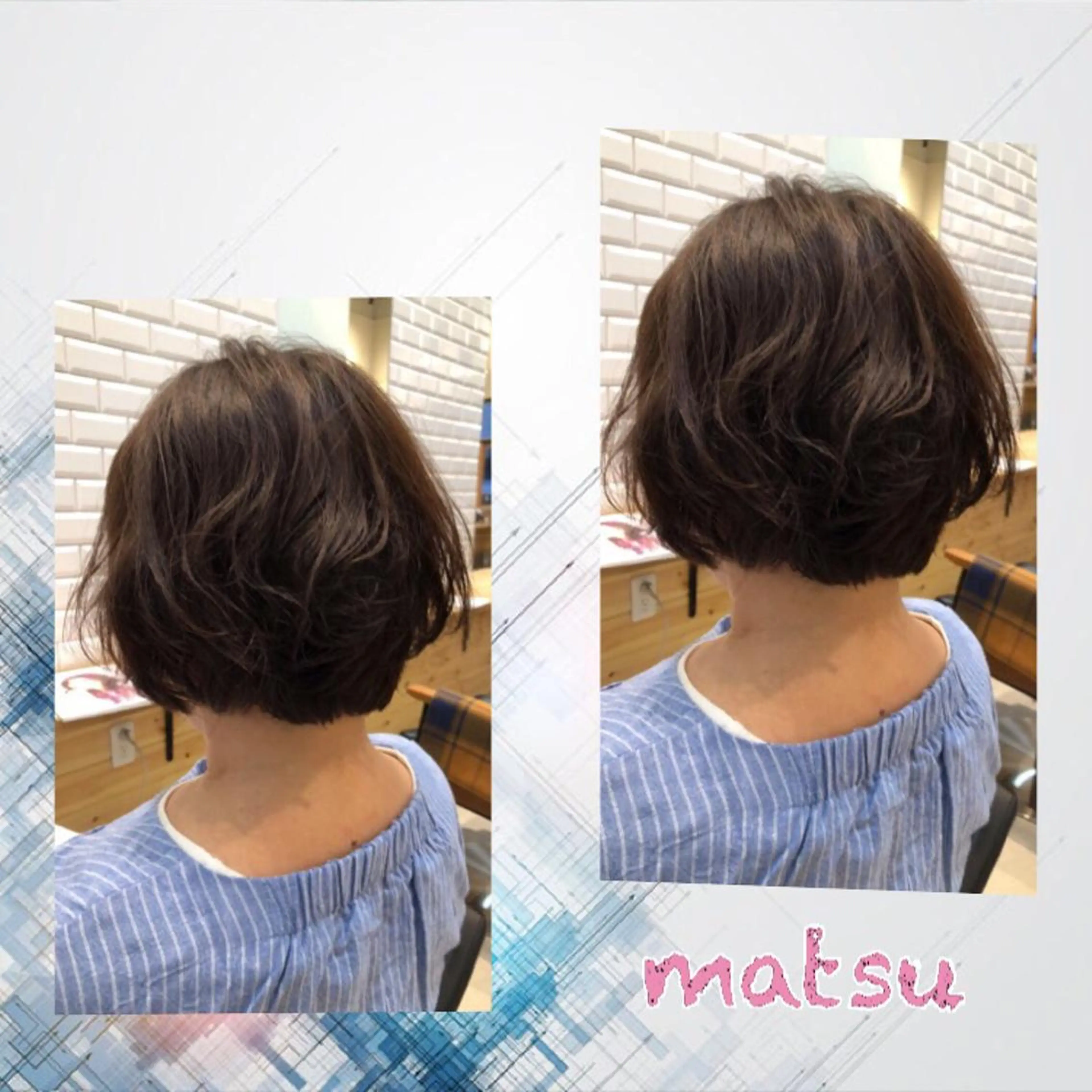 ショート パーマ MATSU 🌟韓国🇰🇷のヘアスタイル