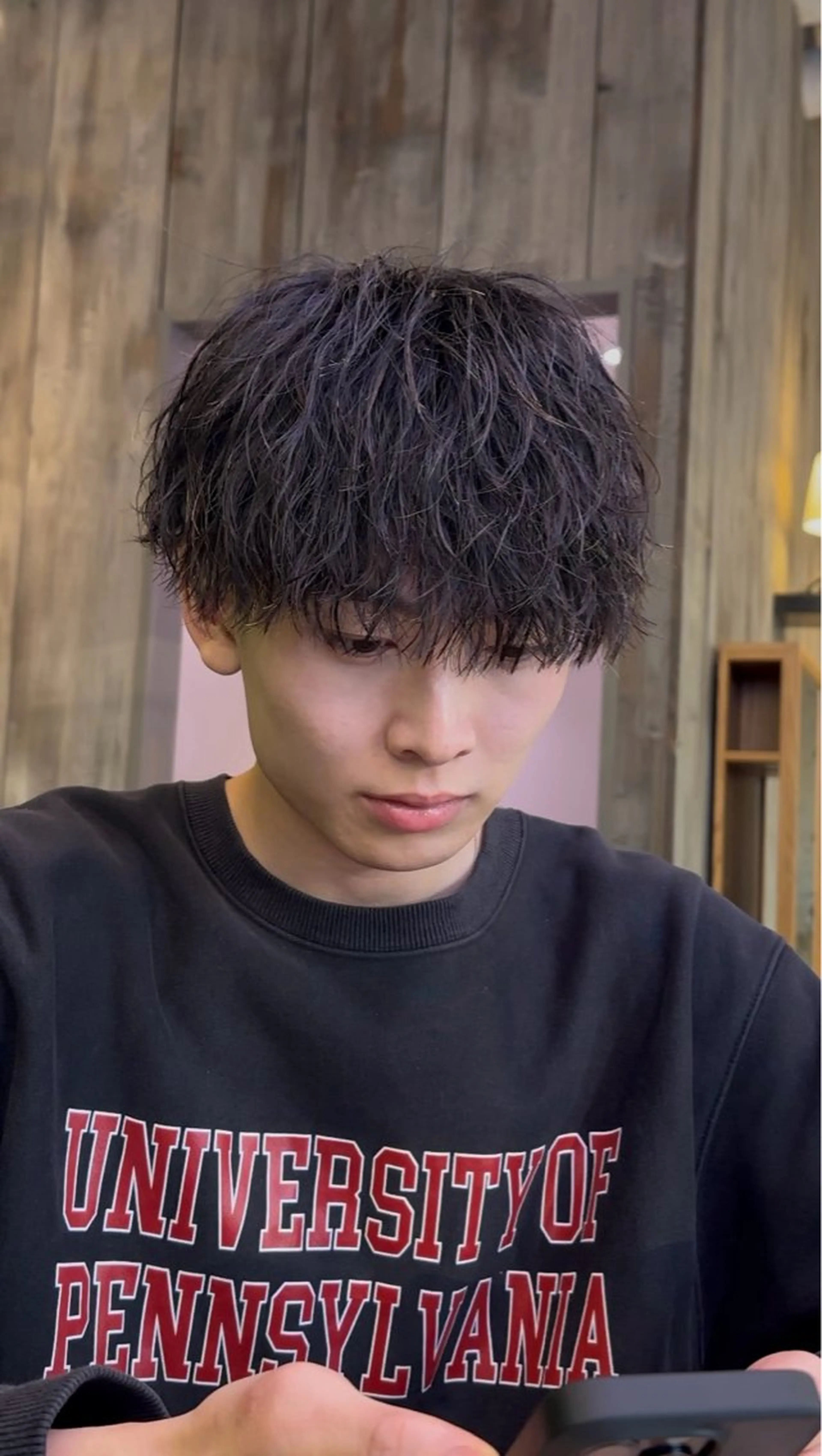 ショート パーマ メンズ カット パーマ トリートメント メンズパーマ 西條真治のヘアスタイル