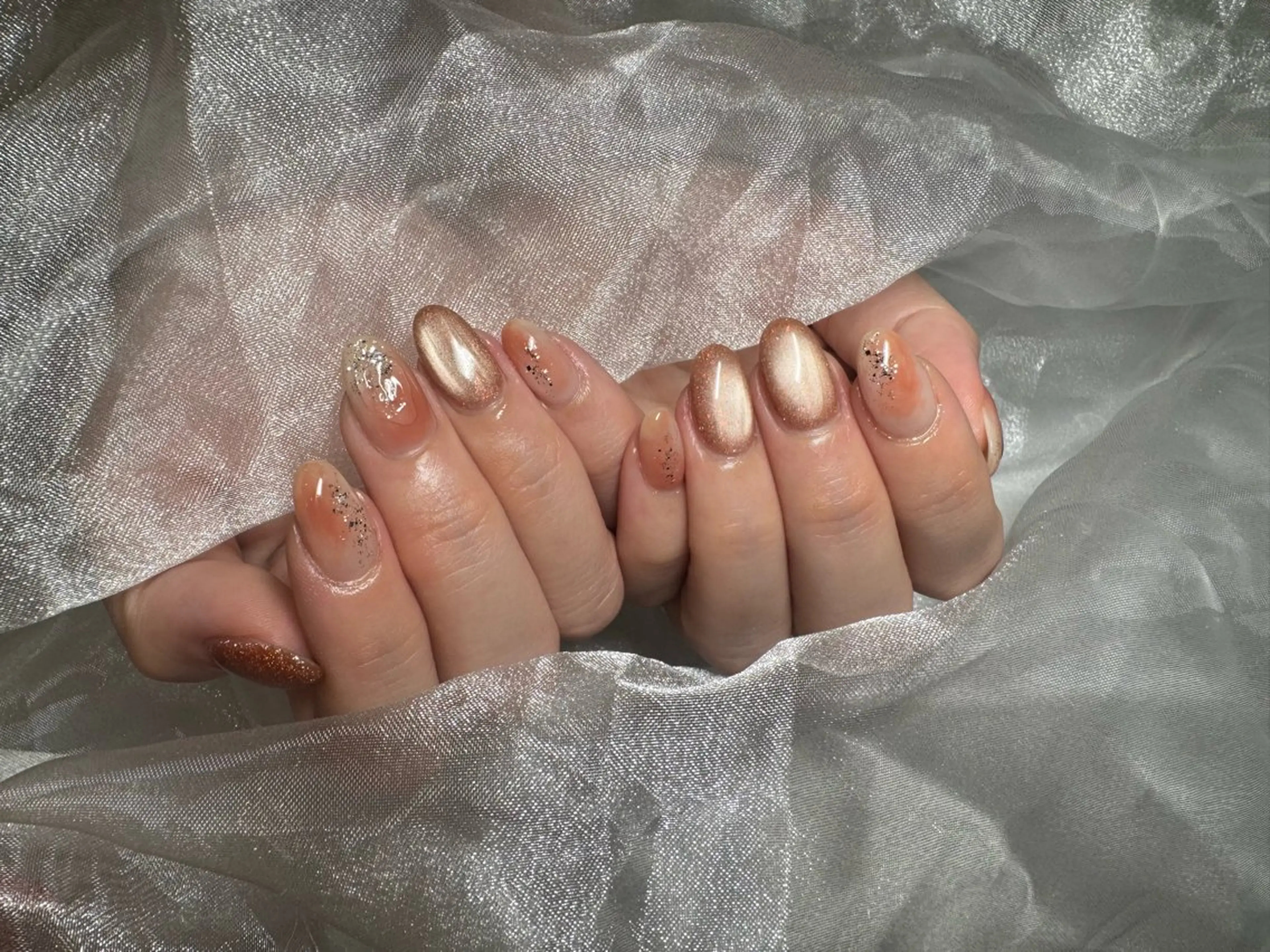 ネイル ハンドネイル 梁元joieange 心斎橋店のネイルデザイン