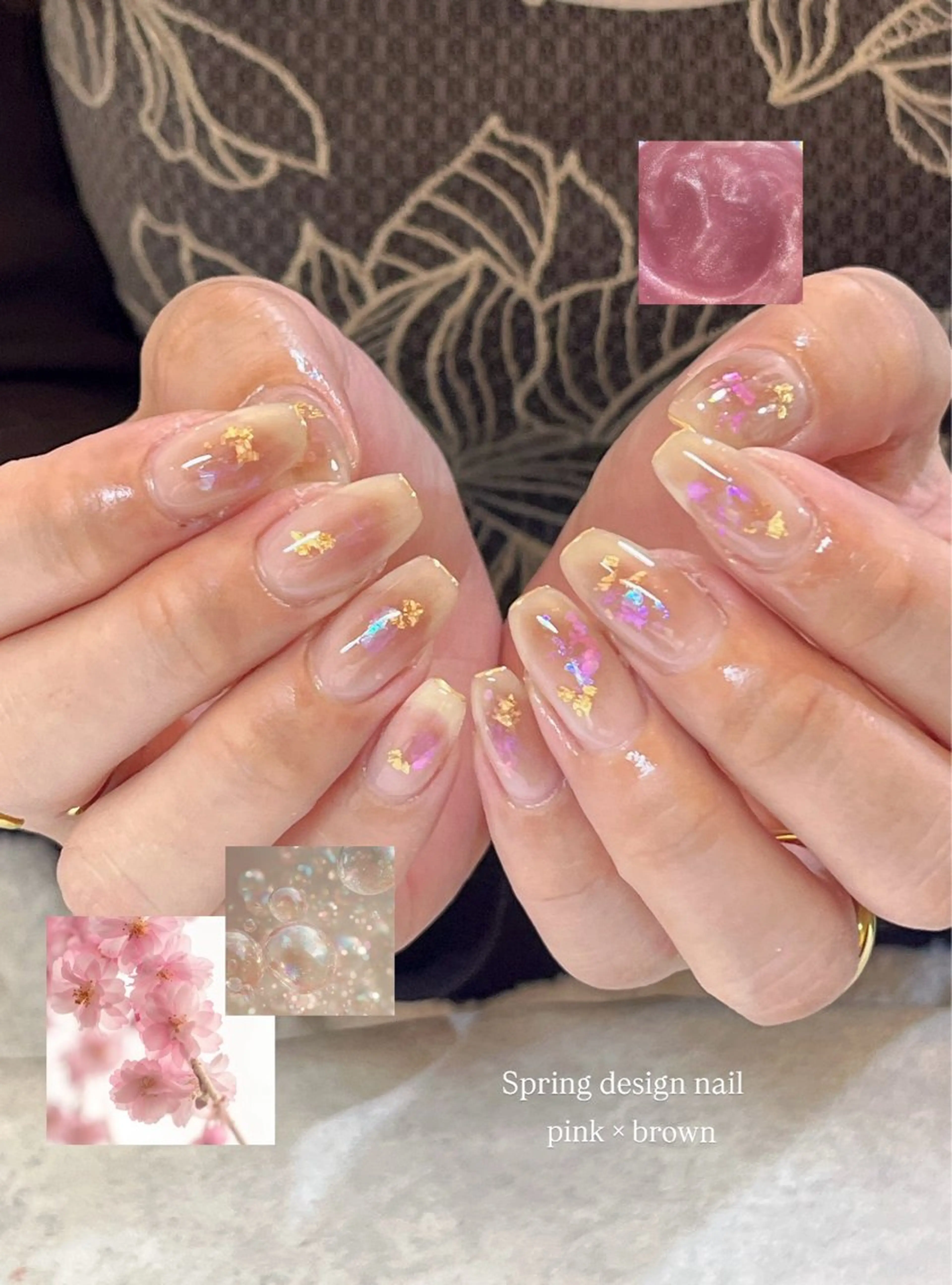 ネイル ブラウン ニュアンスネイル ハンドネイル r.nailBY α 大阪福島区/岸本🧸のネイルデザイン