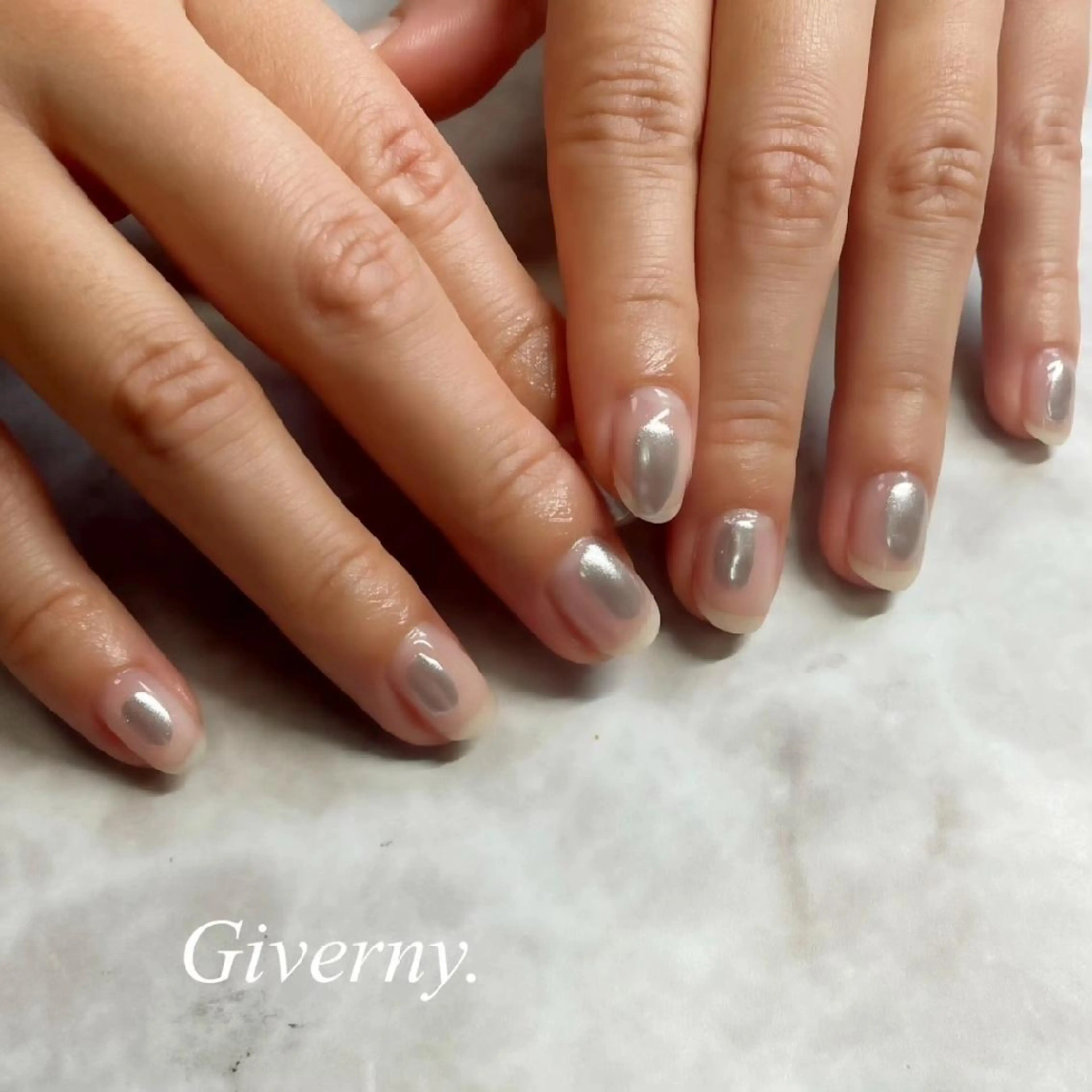 ネイル クリアネイル ミラーネイル ハンドネイル Giverny .のネイルデザイン