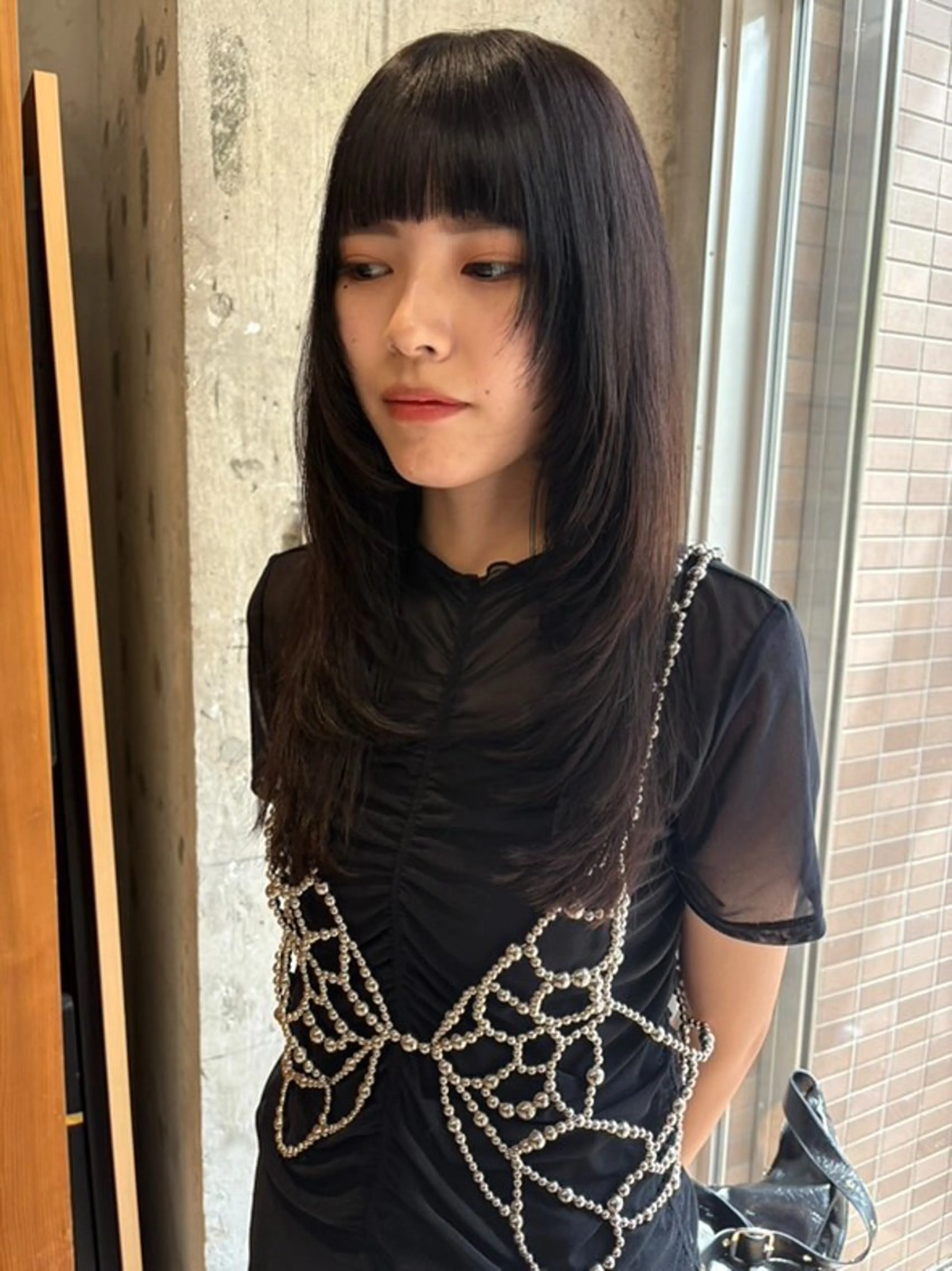 セミロング カット ヘアカラー パーマ/メンズ/ 鮫島竜海のヘアスタイル