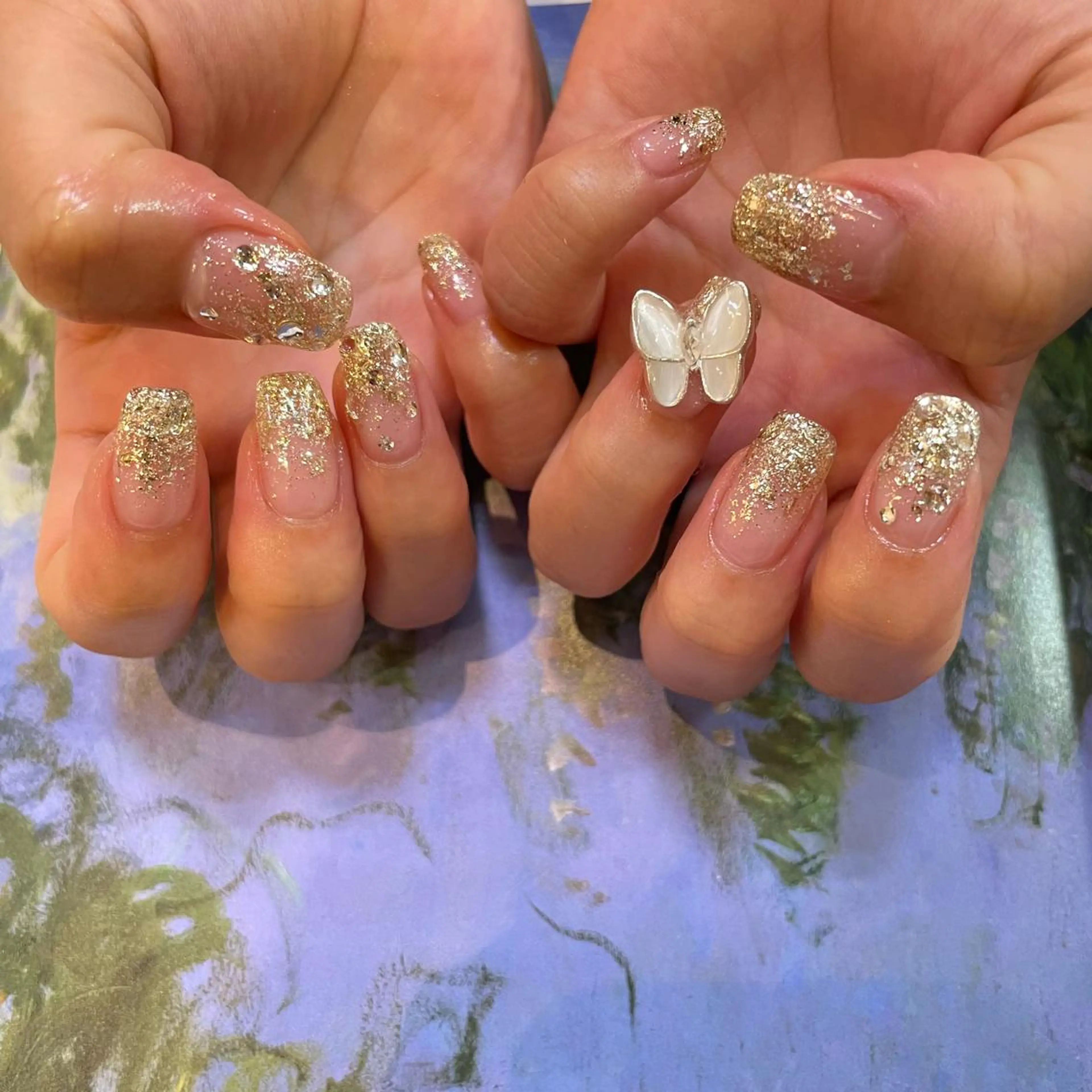 ネイル キラキラネイル ロングネイル 自由が丘✳︎奥沢 nail söpöのネイルデザイン